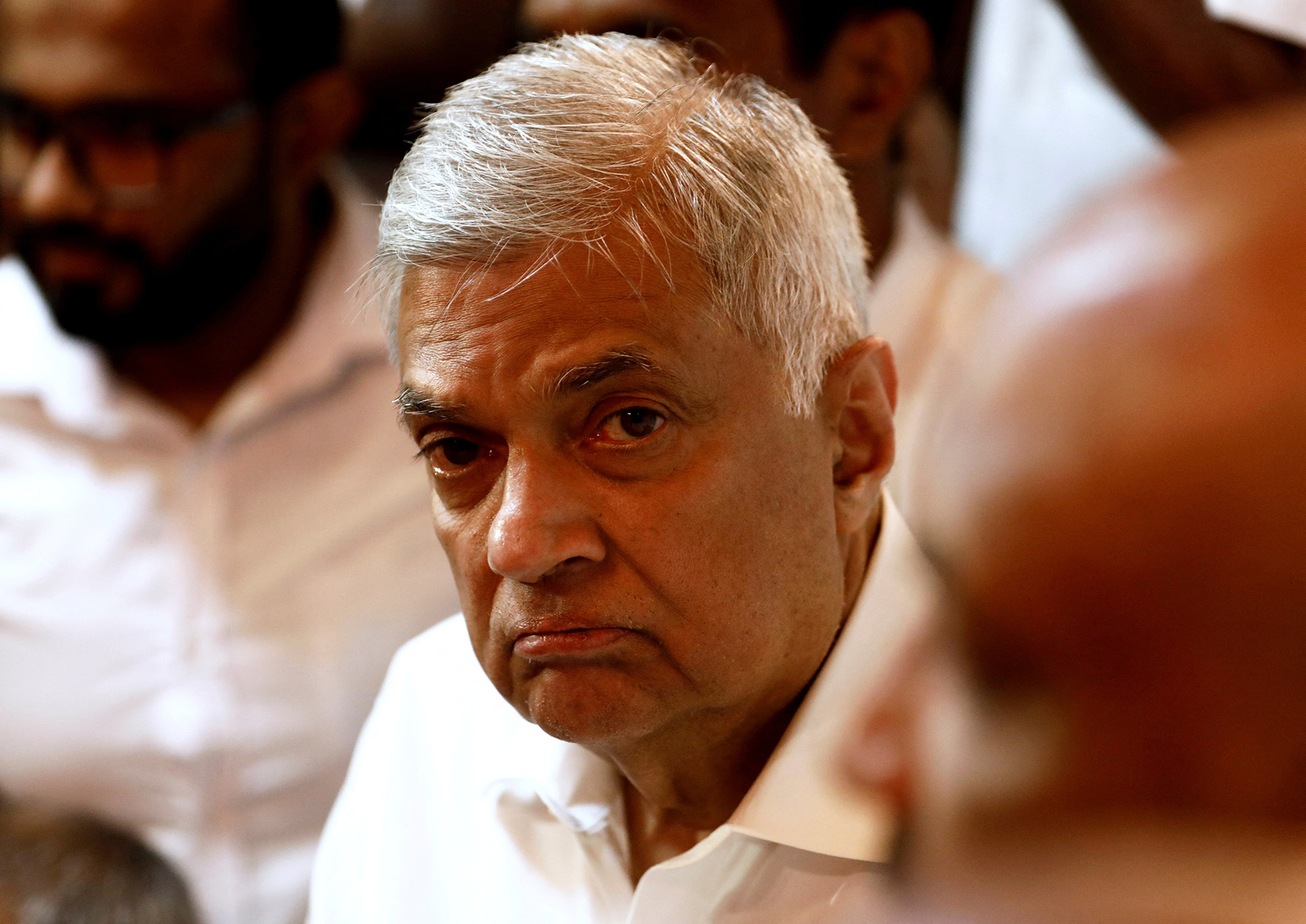 In this file photo acting president Ranil Wickremesinghe is seen in Colombo, Sri Lanka, on May 12.