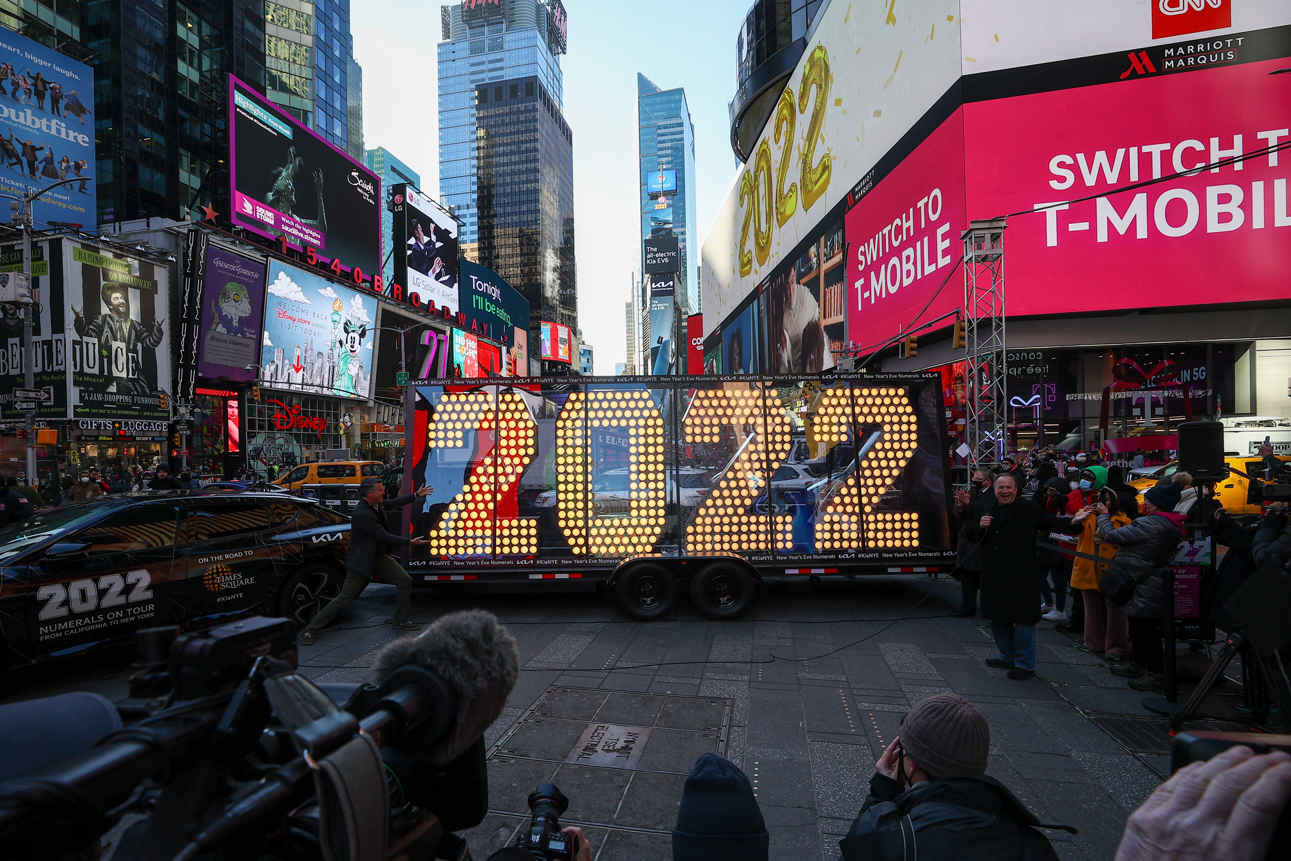 The 2022 New Year's Eve Numeral arrives in Times Square, on Monday, December 20.