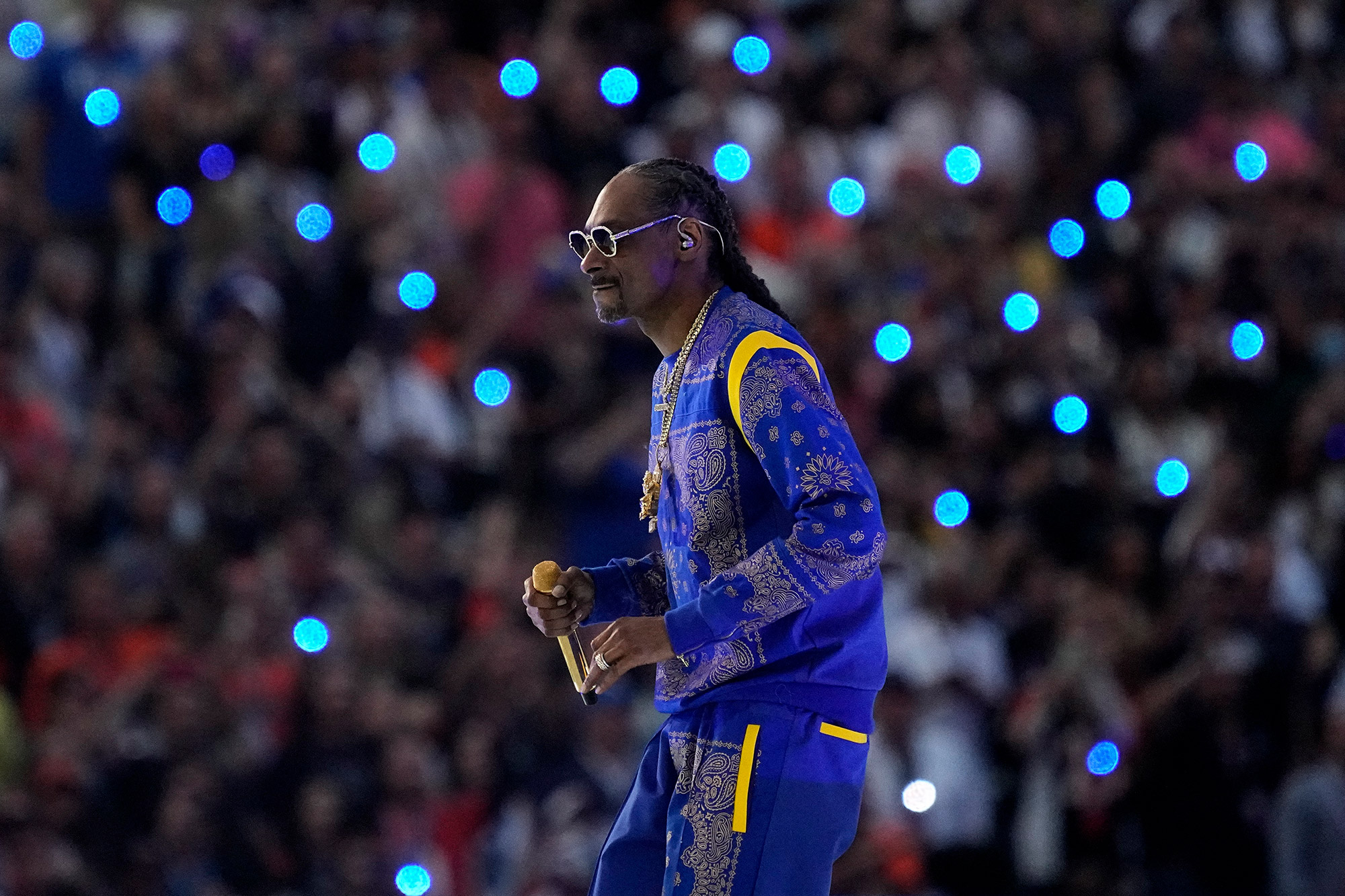 Snoop Dogg performs during the halftime show.