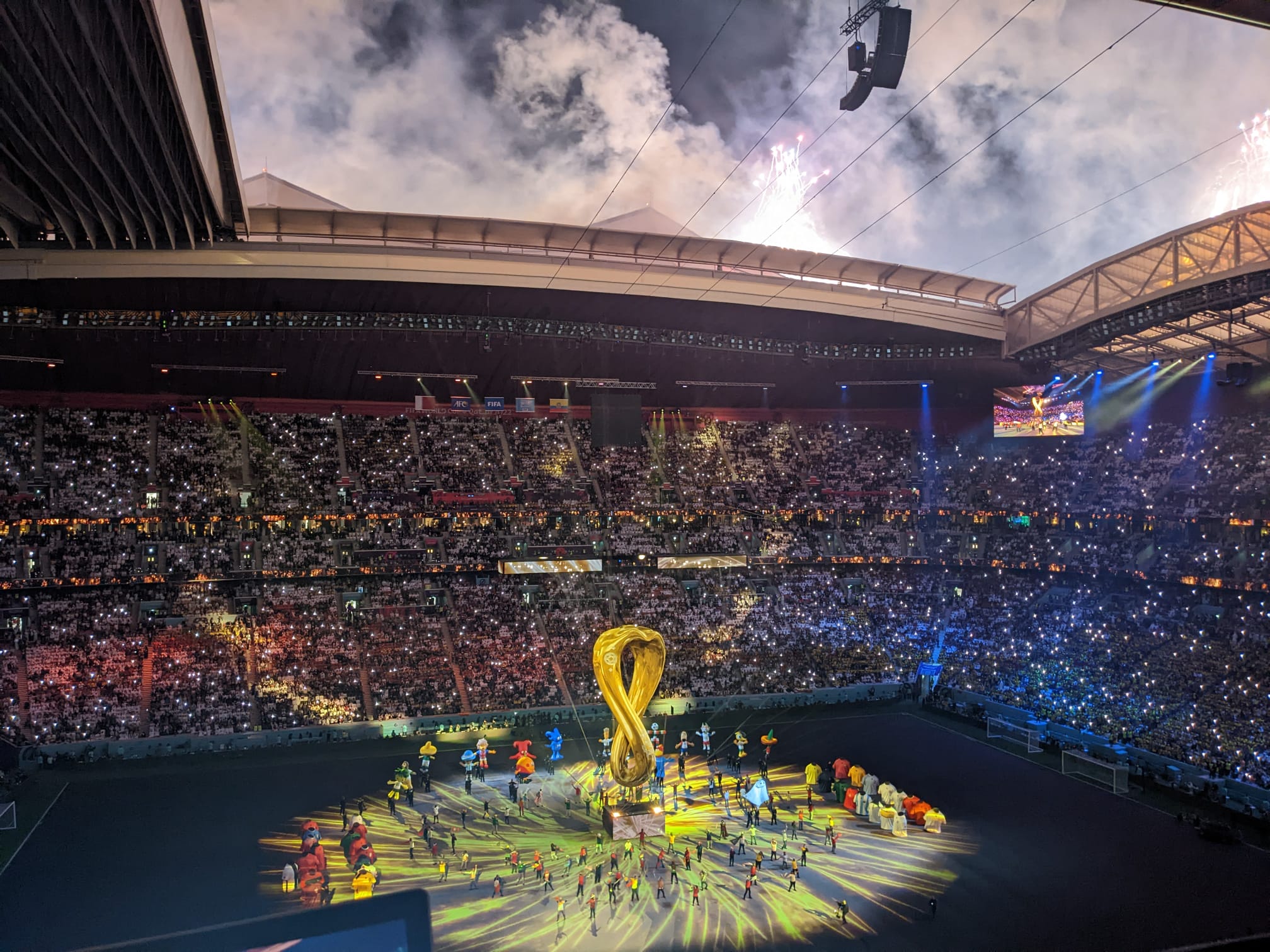 A general view of the World Cup opening ceremony.