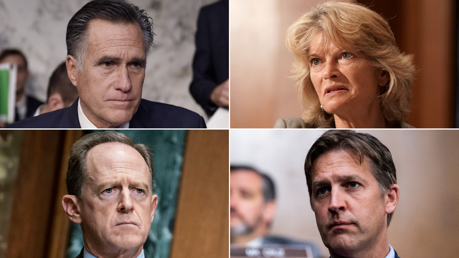 Sens. Mitt Romney, Lisa Murkowski, Pat Toomey and Ben Sasse.