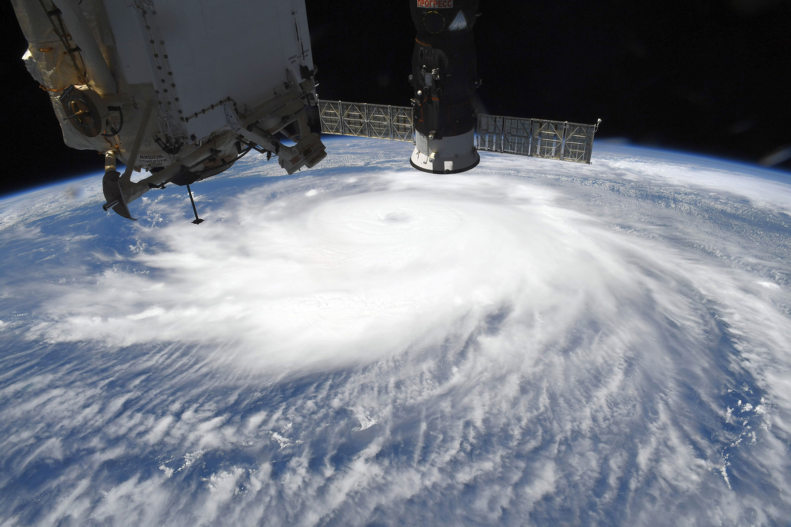 This photo of Hurricane Laura was taken aboard the International Space Station on Wednesday, August 26.