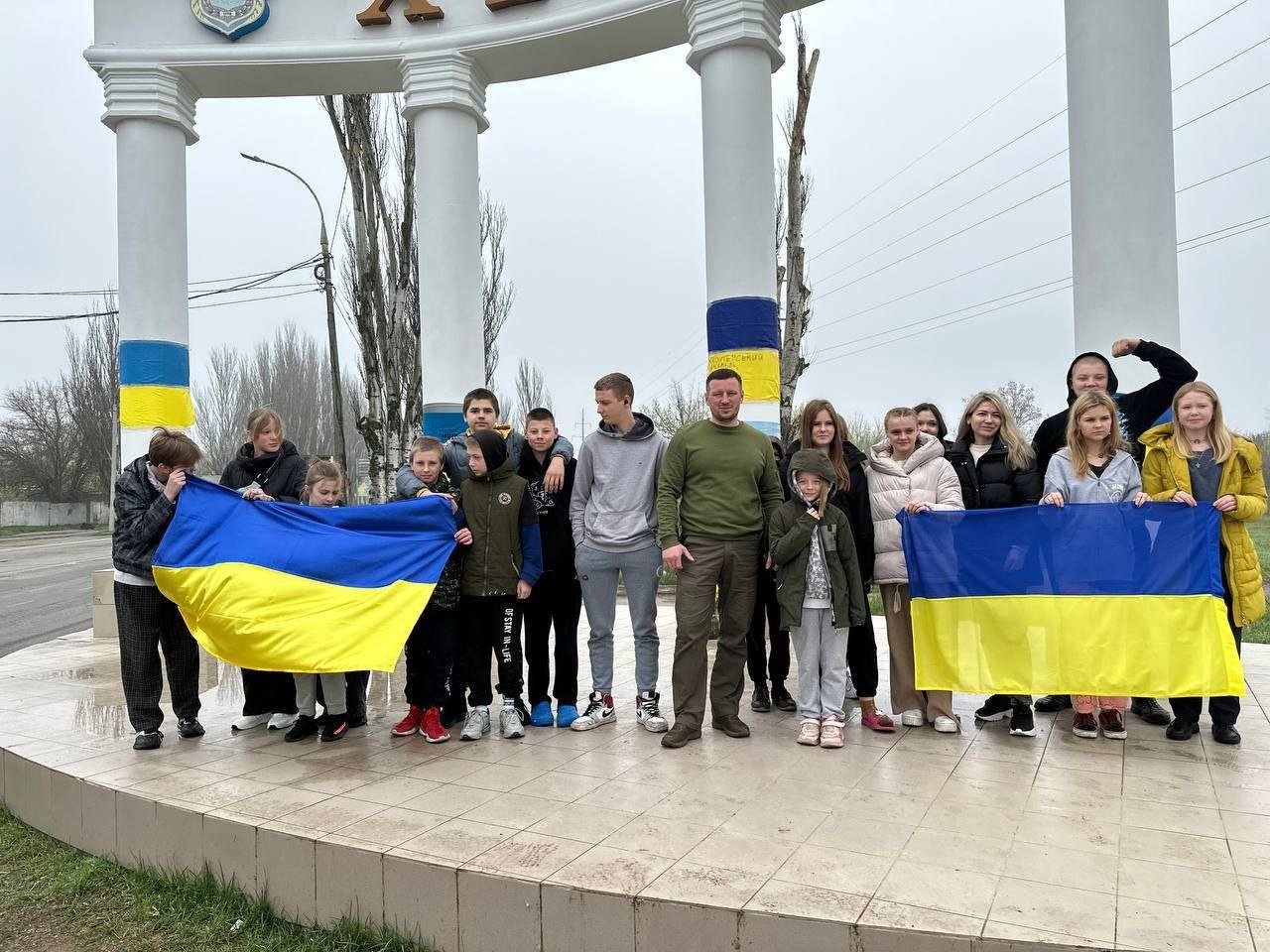 Children from Kherson, Ukraine, return home after detainment in Russia.