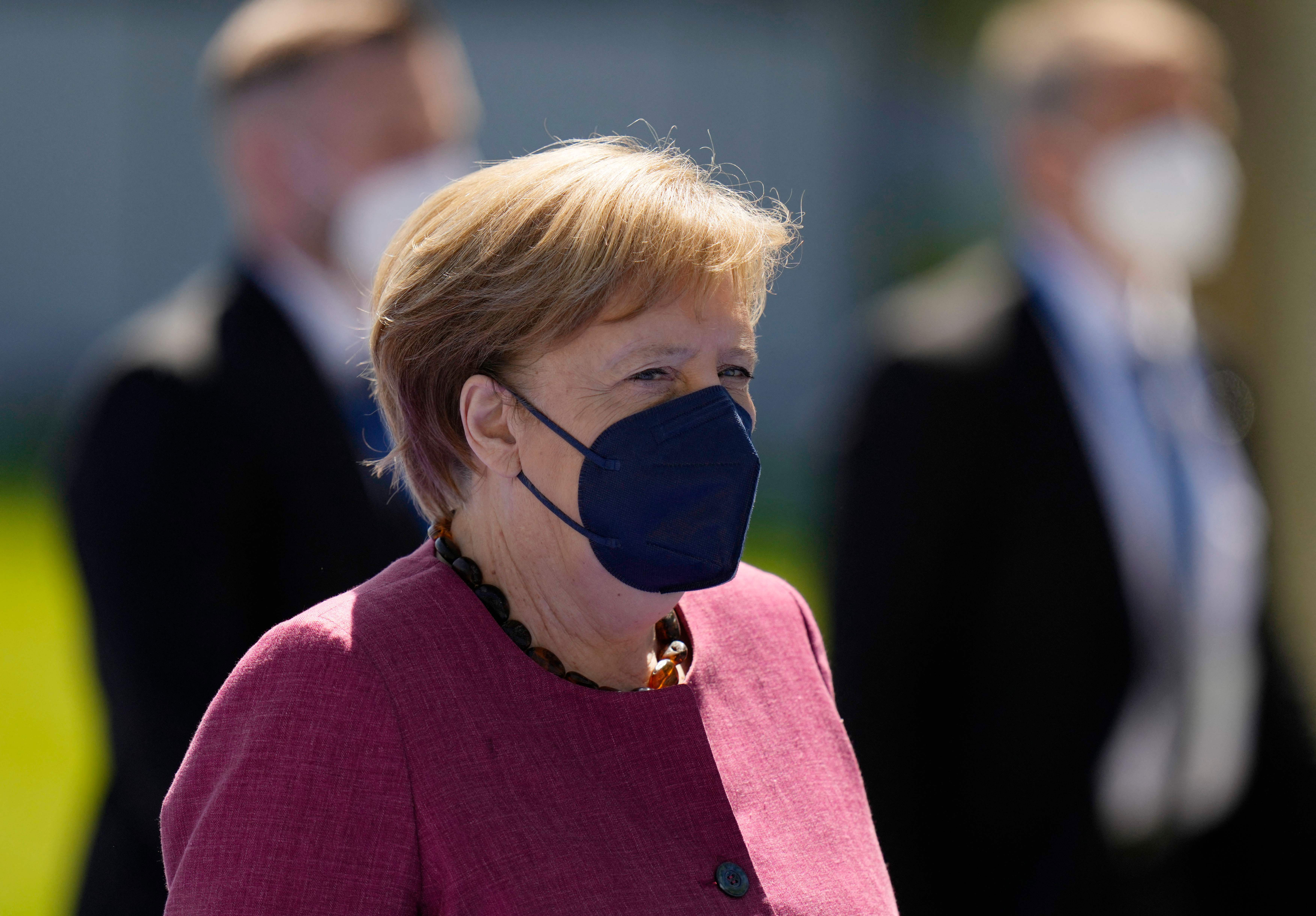 German Chancellor Angela Merkel arrives for the NATO summit in Brussels, Belgium, on June 14.