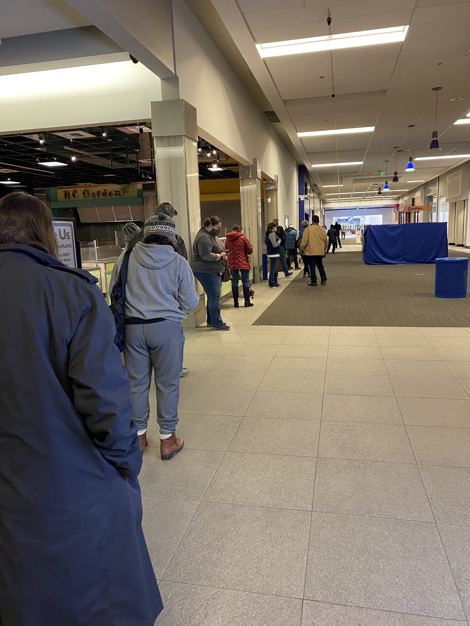 Early voting at the Midtown Mall in Anchorage, Alaska.