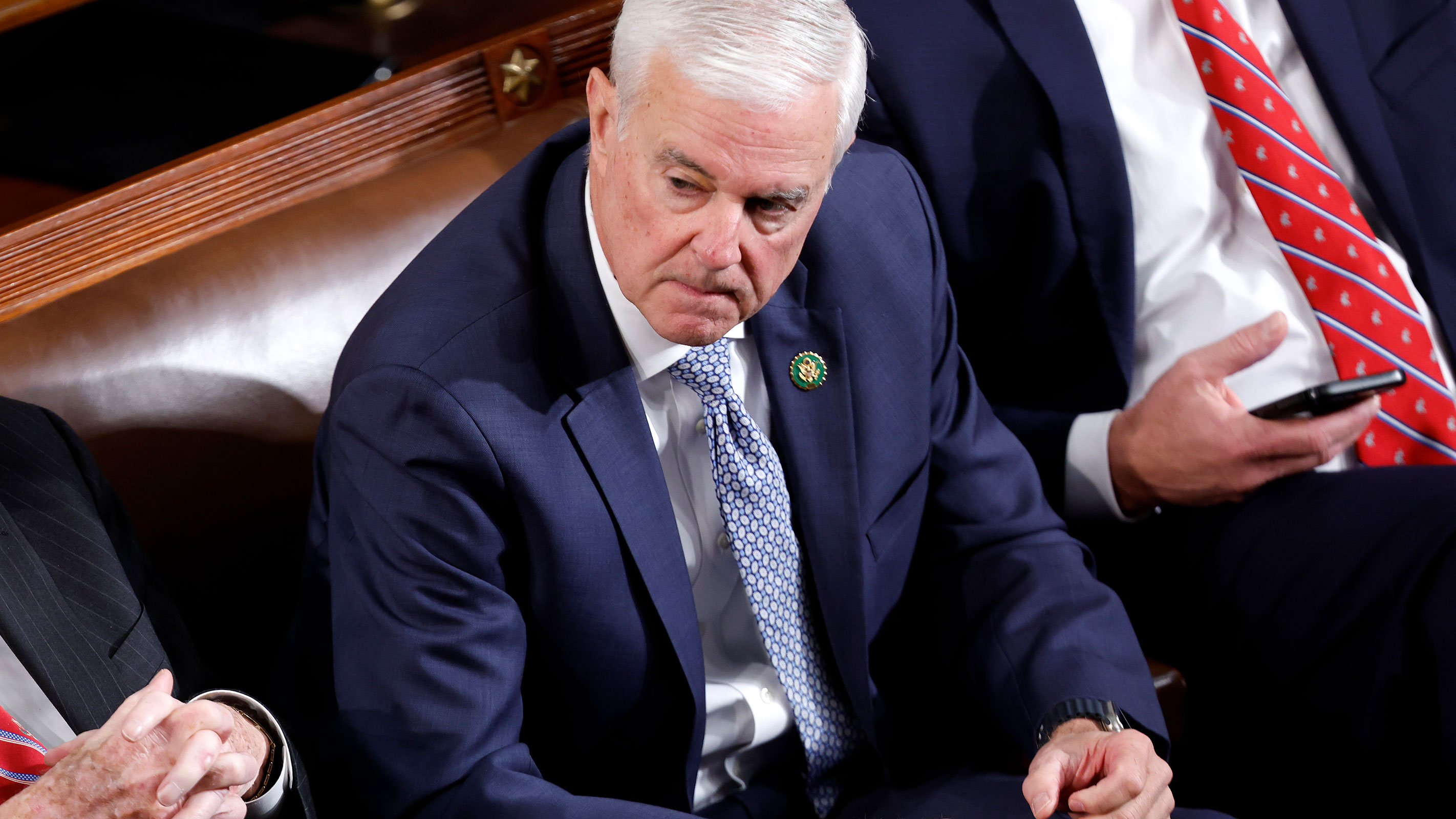 Rep. Steve Womack listens as fellow lawmakers cast their votes as the House of Representatives holds its second round of voting for a new Speaker of the House at the U.S. Capitol on October 18, 2023 in Washington, DC.