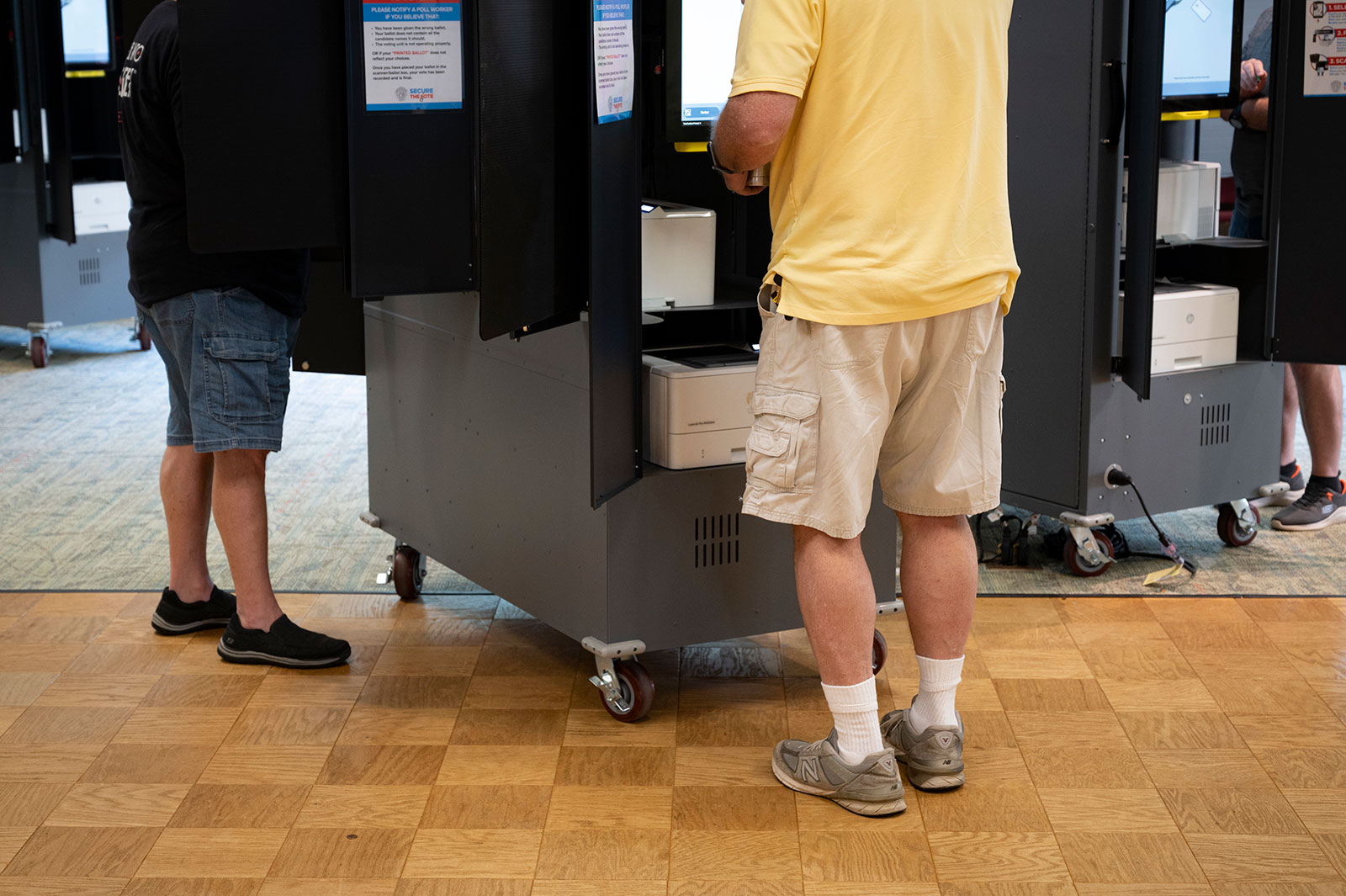 People vote early at the Tim. D. Lee Senior Center in East Cobb County in Georgia on May 2. 