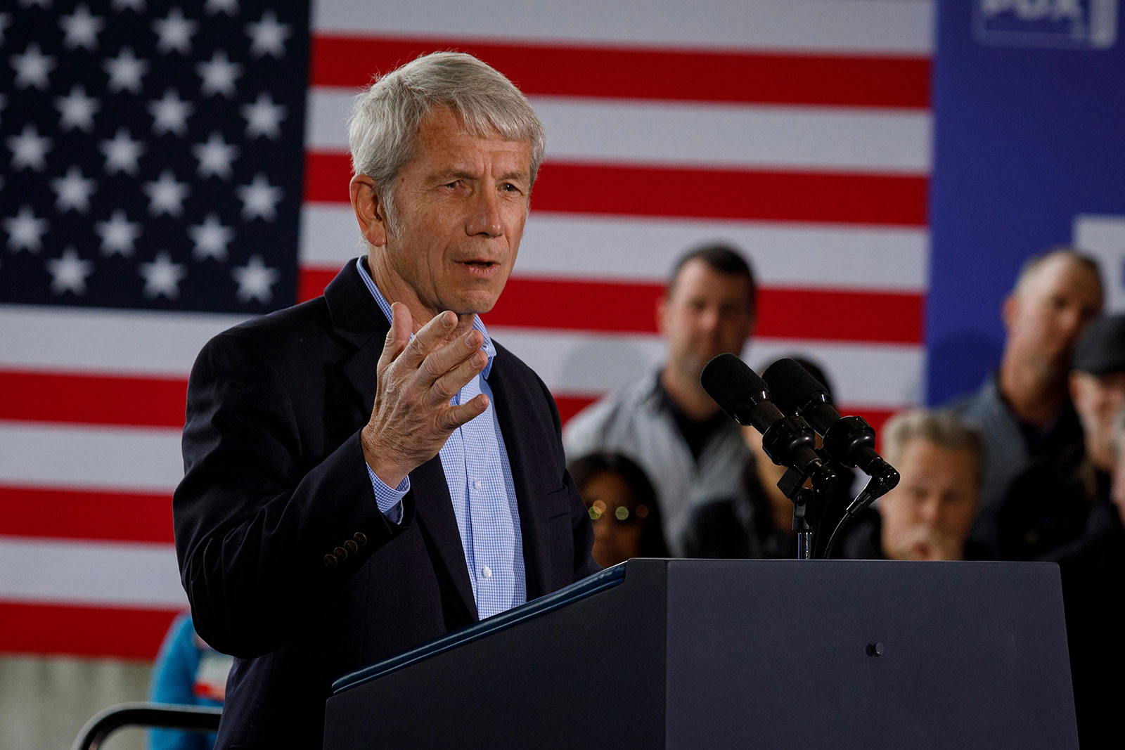 Rep. Kurt Schrader speaks during President Biden’s visit to Portland, Oregon, on April 21.