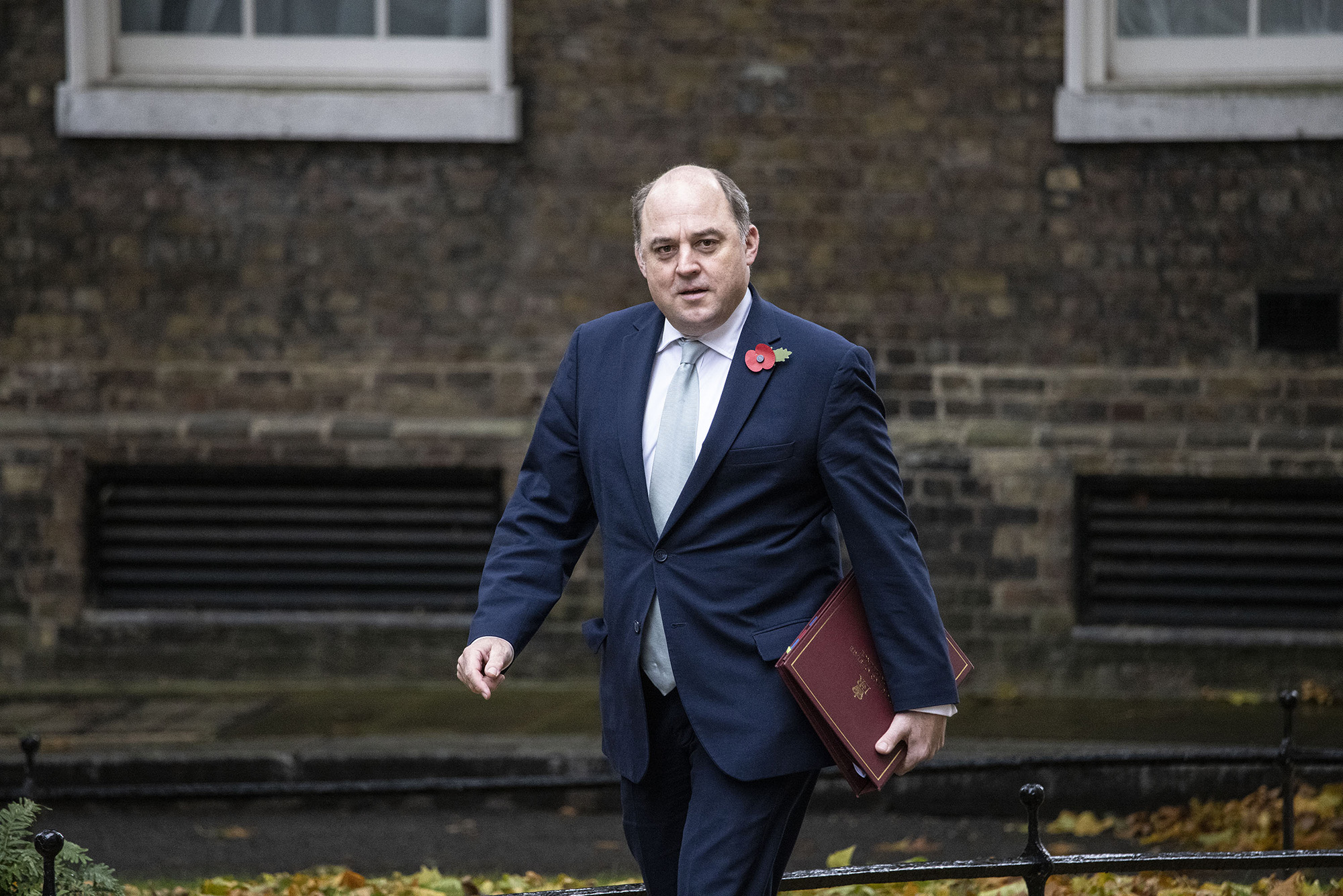 UK Secretary of State for Defence Ben Wallace arrives in Downing Street, London, on November 1.