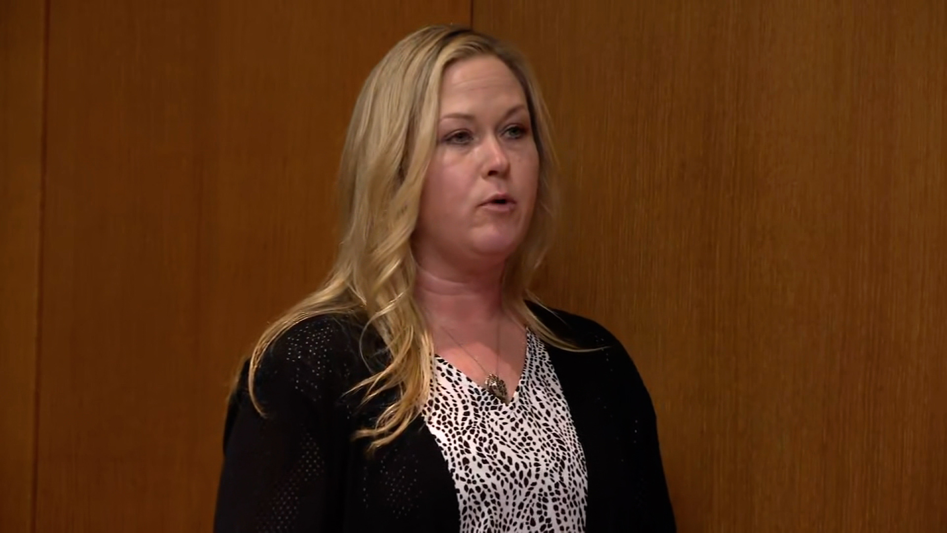 Jill Soave, the mother of Justin Shilling, gives a victim impact statement in court on Tuesday.
