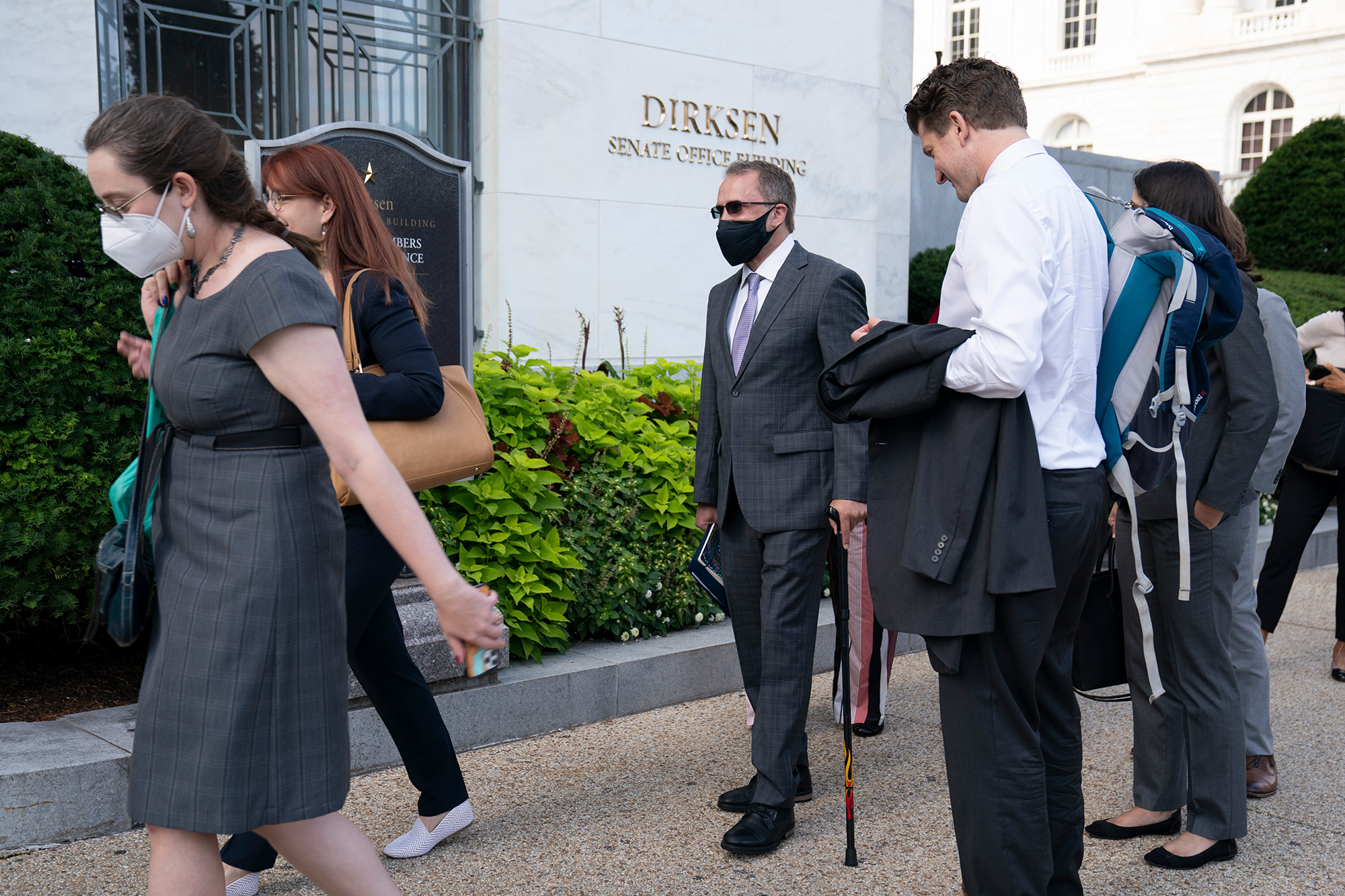 Peiter Zatko arrives at the Senate building for the Data Security at Risk hearing in Washington on Tuesday, September 13.