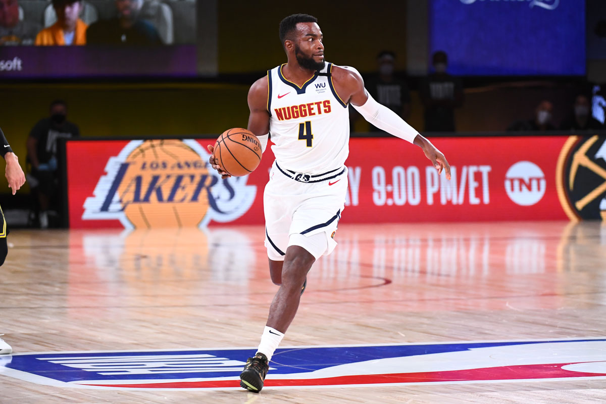 The Denver Nuggets' Paul Millsap in a Sept. 20 game against the Los Angeles Lakers.