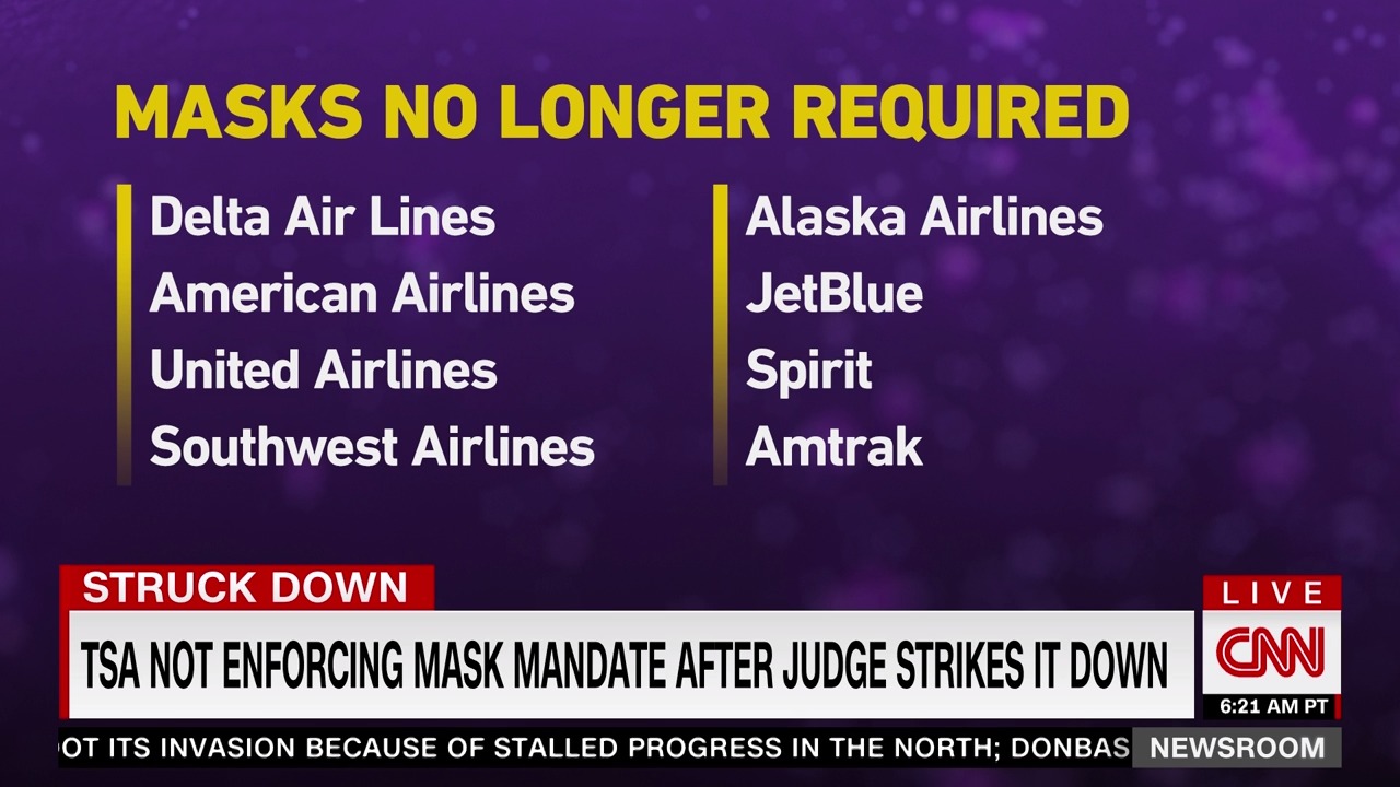Masks are now optional on these airlines