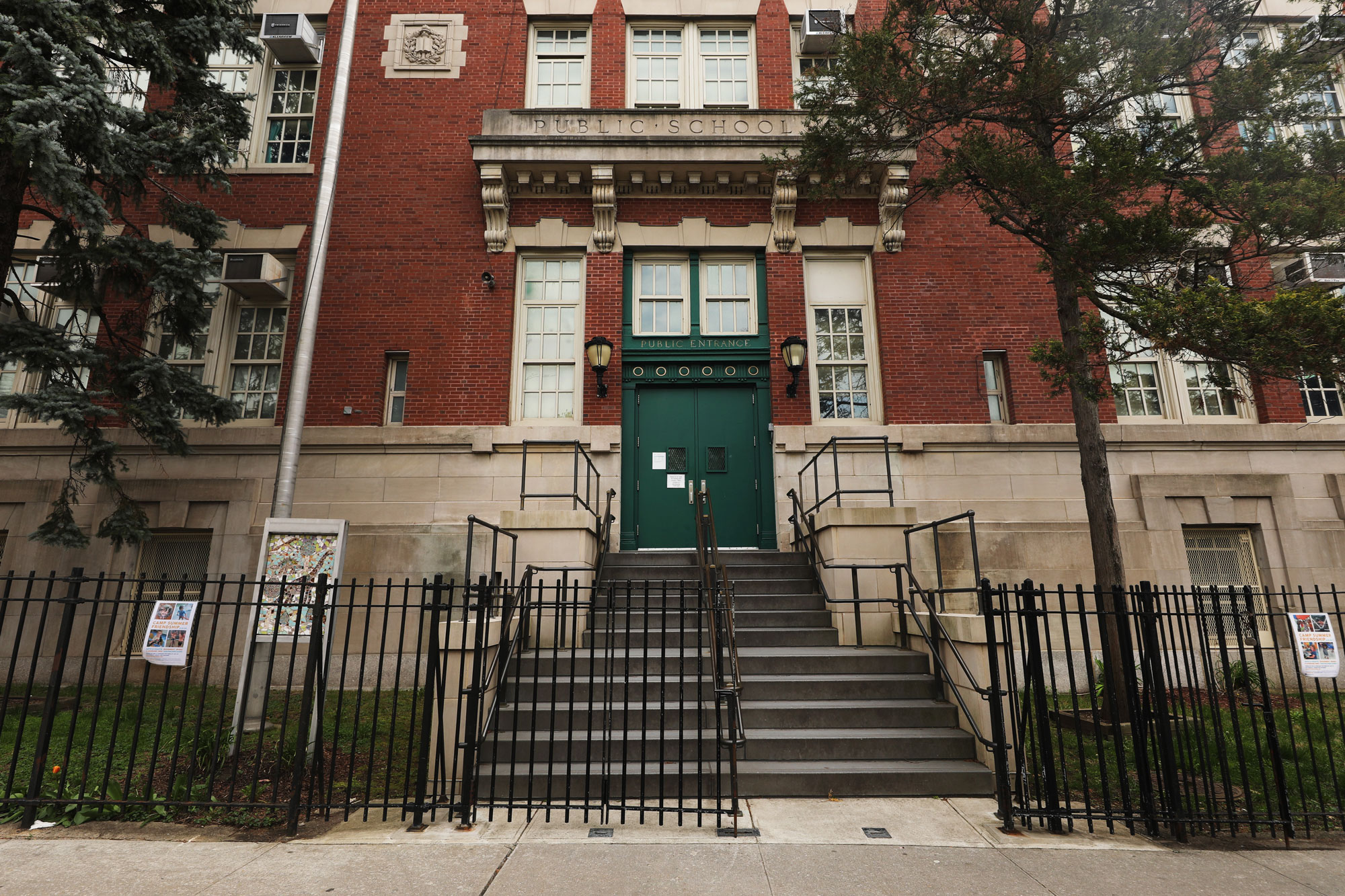 A public school stands closed on April 14 in the Brooklyn borough of New York City. 