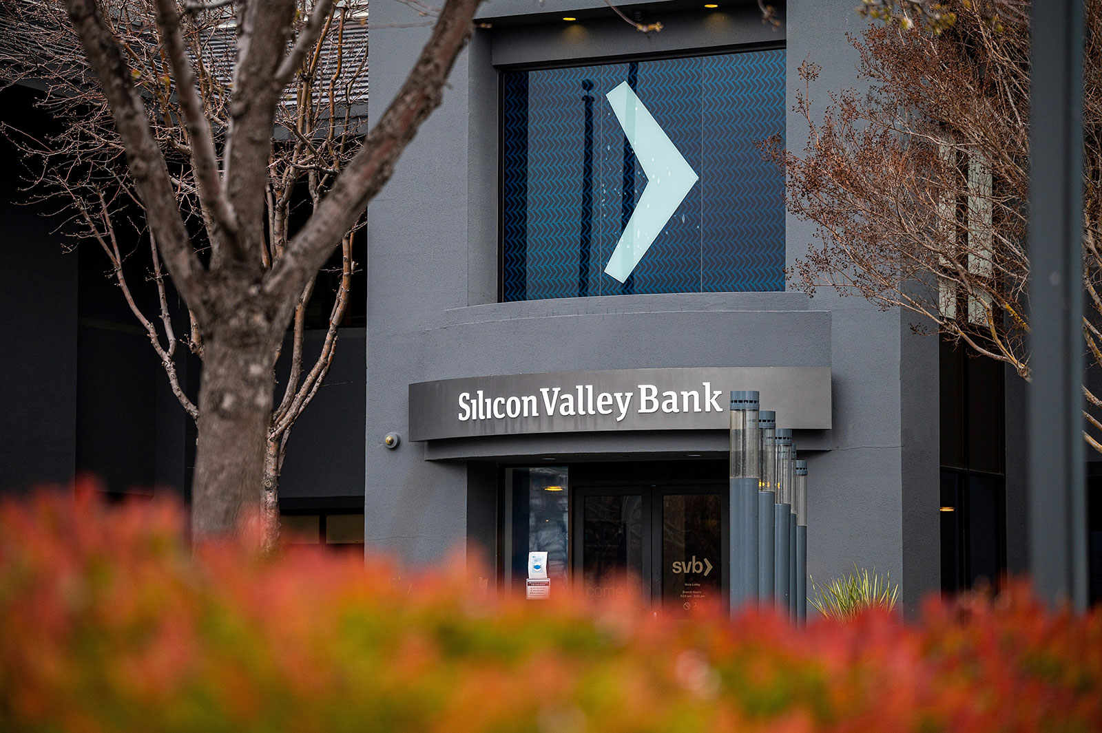 The Silicon Valley Bank headquarters in Santa Clara, California, on March 9. 
