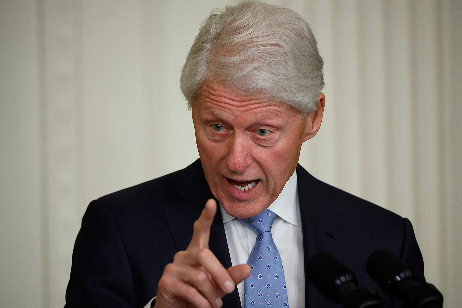Bill Clinton delivers remarks during an event in Washington, on February 2.