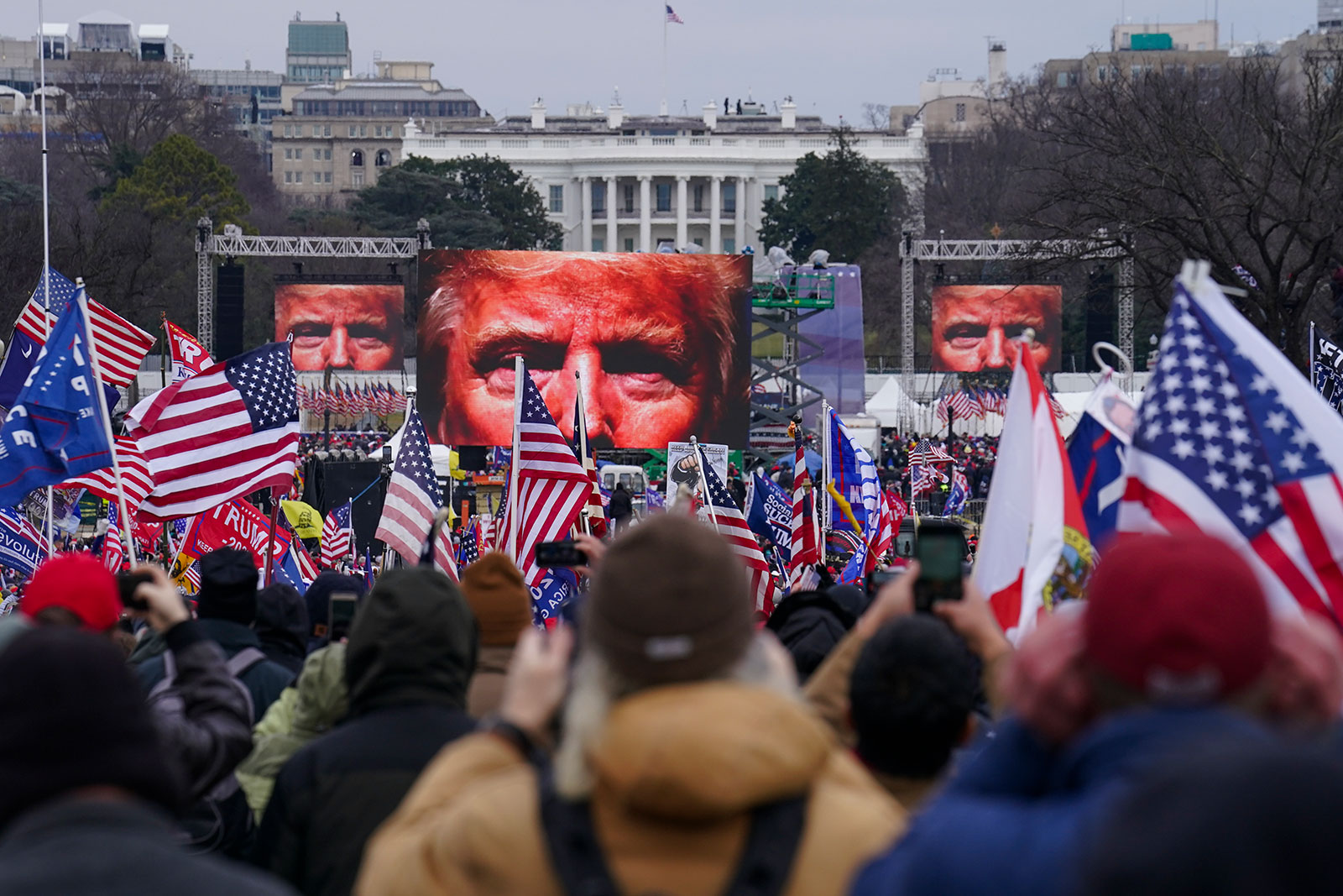 Trump supporters participate in a rally in Washington, DC, on January 6, 2021. 