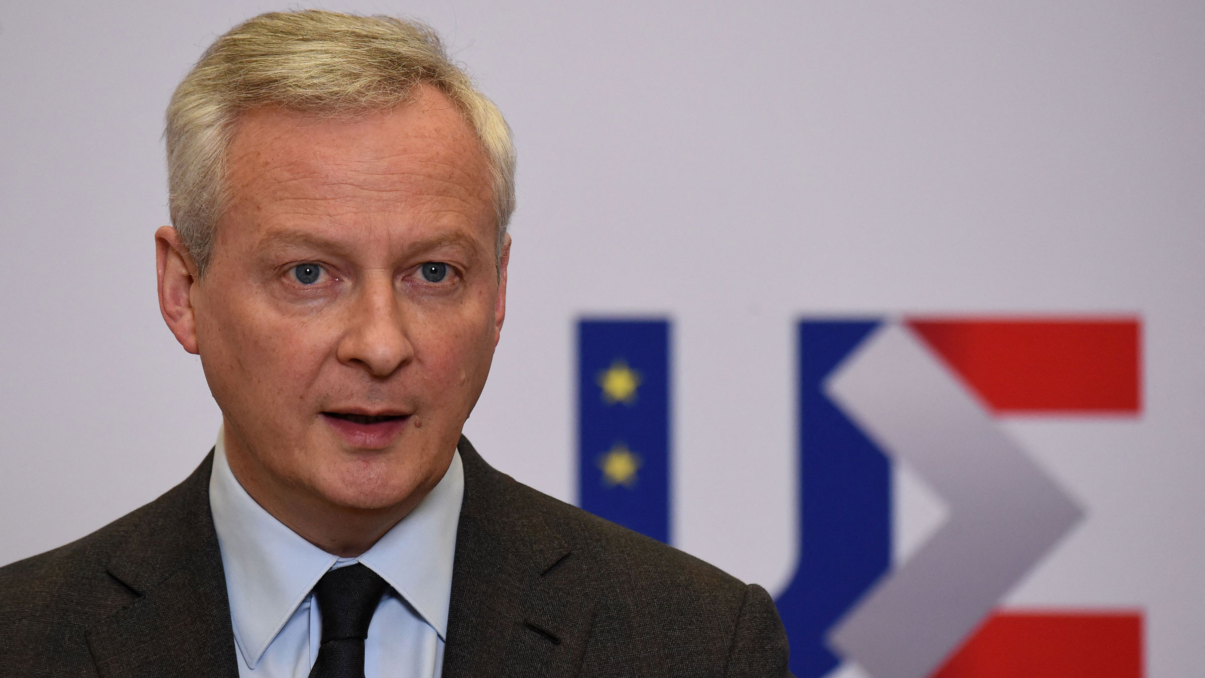 French Finance Minister Bruno Le Maire speaks on Wednesday.
