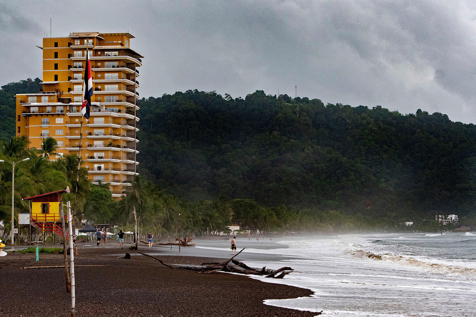 A view of Jaco Beach in Puntarenas, Costa Rica.