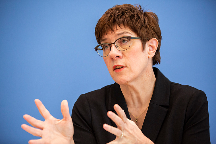 German Defence Minister Annegret Kramp-Karrenabuer