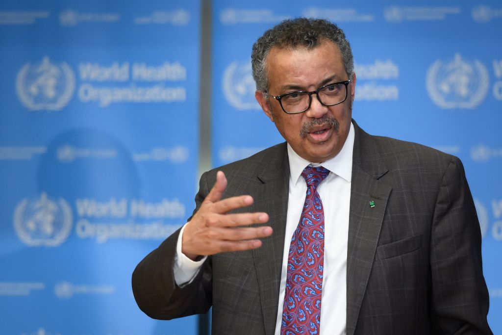 WHO Director-General Tedros Adhanom Ghebreyesus at the WHO headquarters on Friday, February 28, in Geneva. 