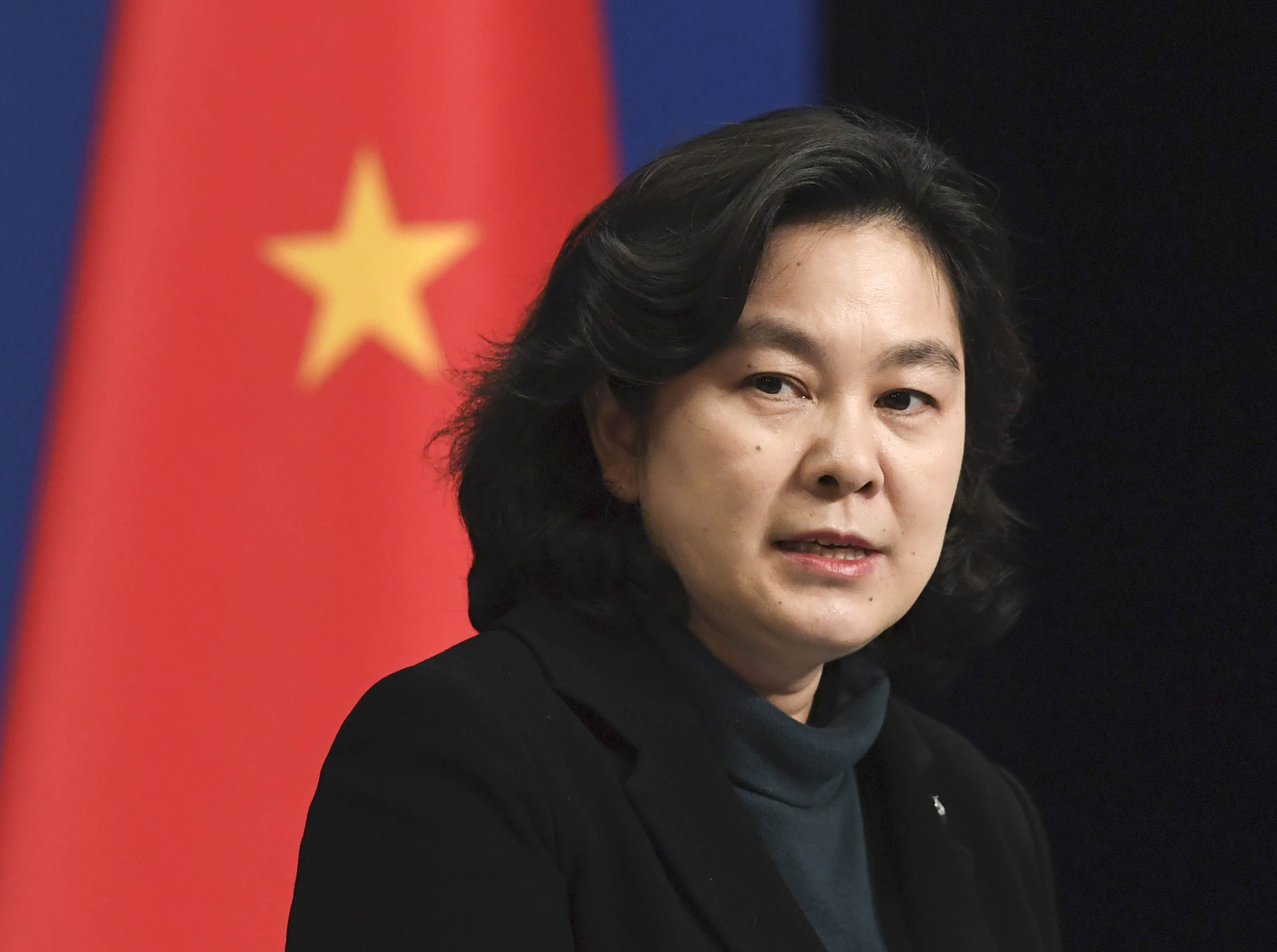 Chinese Foreign Ministry spokeswoman Hua Chunying speaks at a press conference in Beijing on March 30.