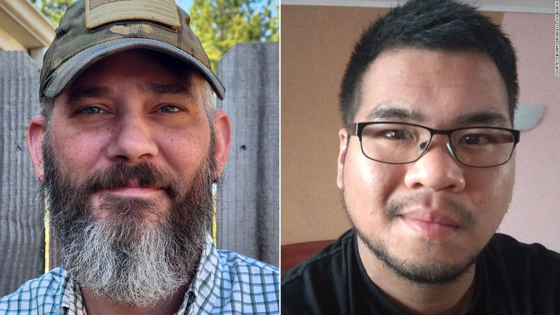 US citizens Alexander John-Robert Drueke, left, and Andy Tai Ngoc Huynh, right, went missing during a battle in Ukraine on June 9.