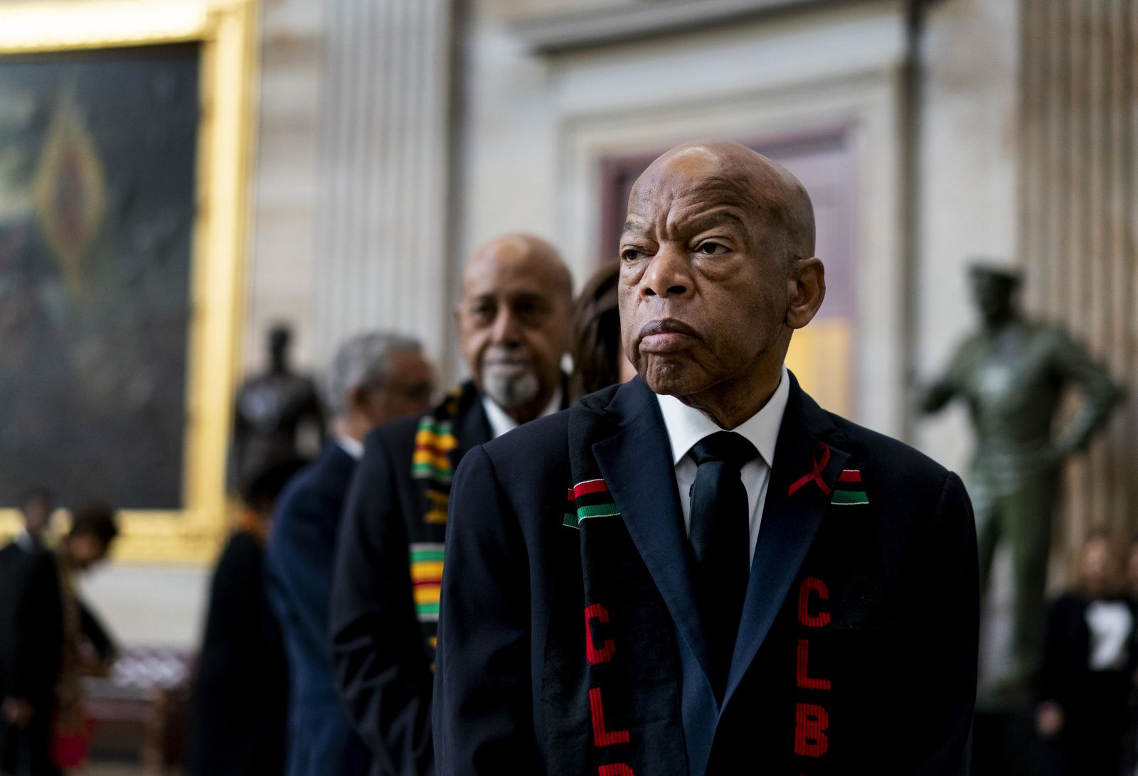 John Lewis prepares to pay his respects to US Rep. Elijah Cummings, who was lying in state in October 2019.