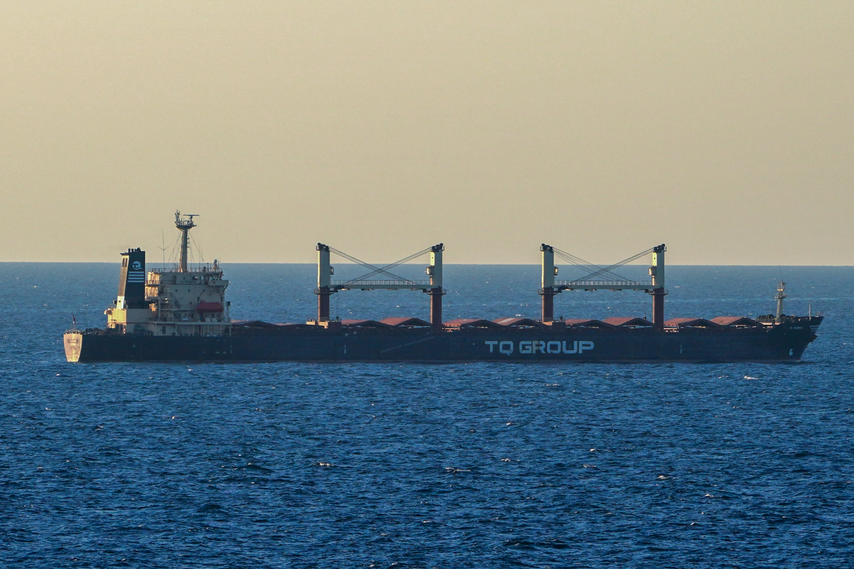 A TQ Samsun grain ship in the Black Sea in Istanbul, Turkey, on Monday.