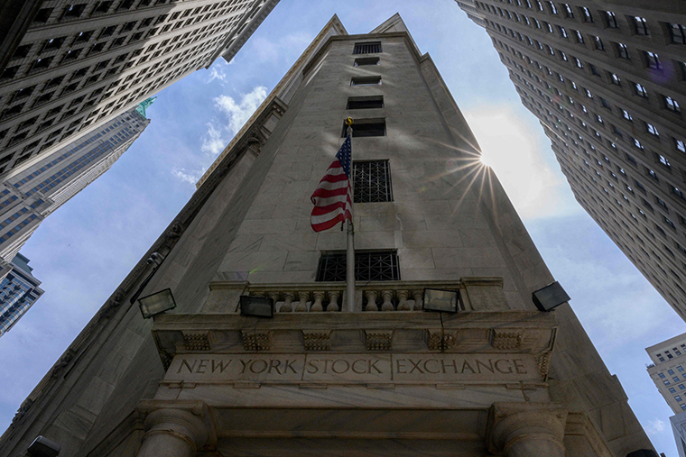 The New York Stock Exchange on Wall Street in New York City on May 12.