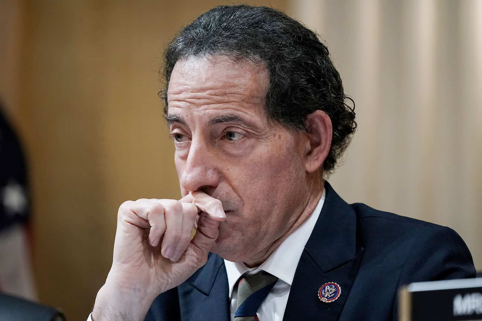 Rep. Jamie Raskin listens during a House select committee hearing on October 13 in Washington, DC. 