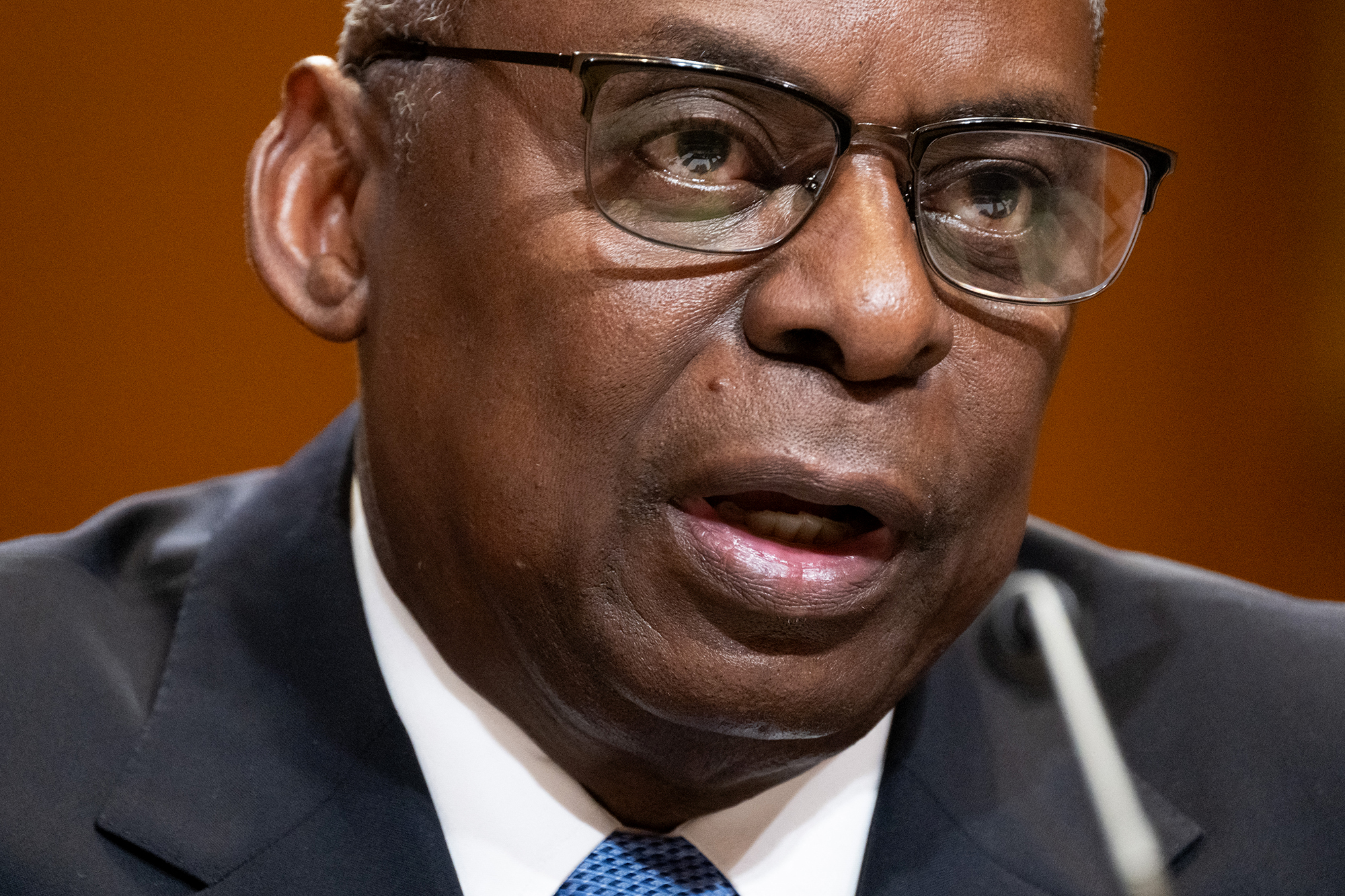 US Defense Secretary Lloyd Austin testifies at a Senate Appropriations Committee Defense Subcommittee hearing on Capitol Hill in Washington, D.C, on May 8.