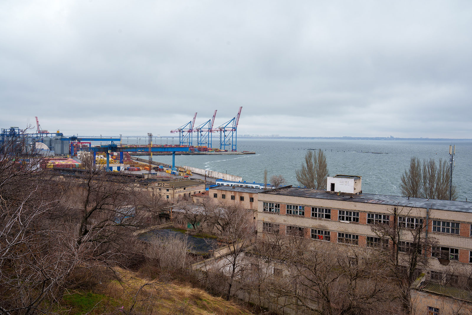 A general view of the port city of Odessa, Ukraine, on March 3.