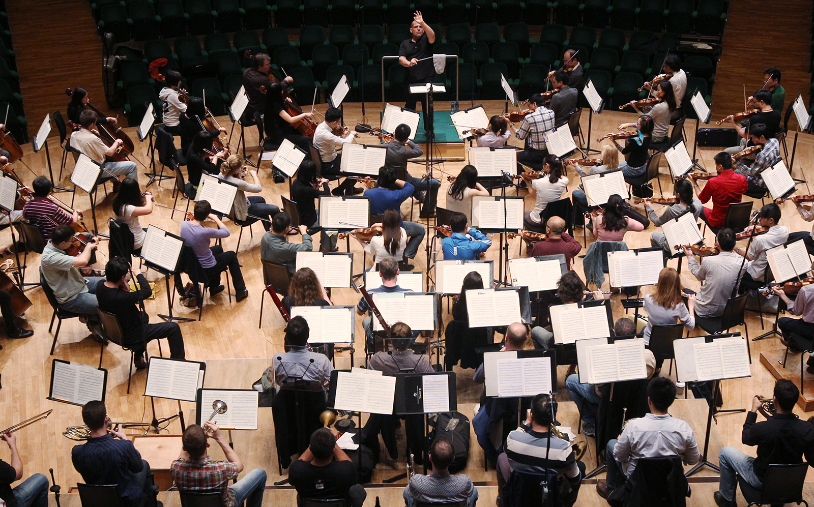 The Hong Kong Philharmonic Orchestra seen in this file photo at the Hong Kong Cultural Centre Concert Hall on May 3, 2013.