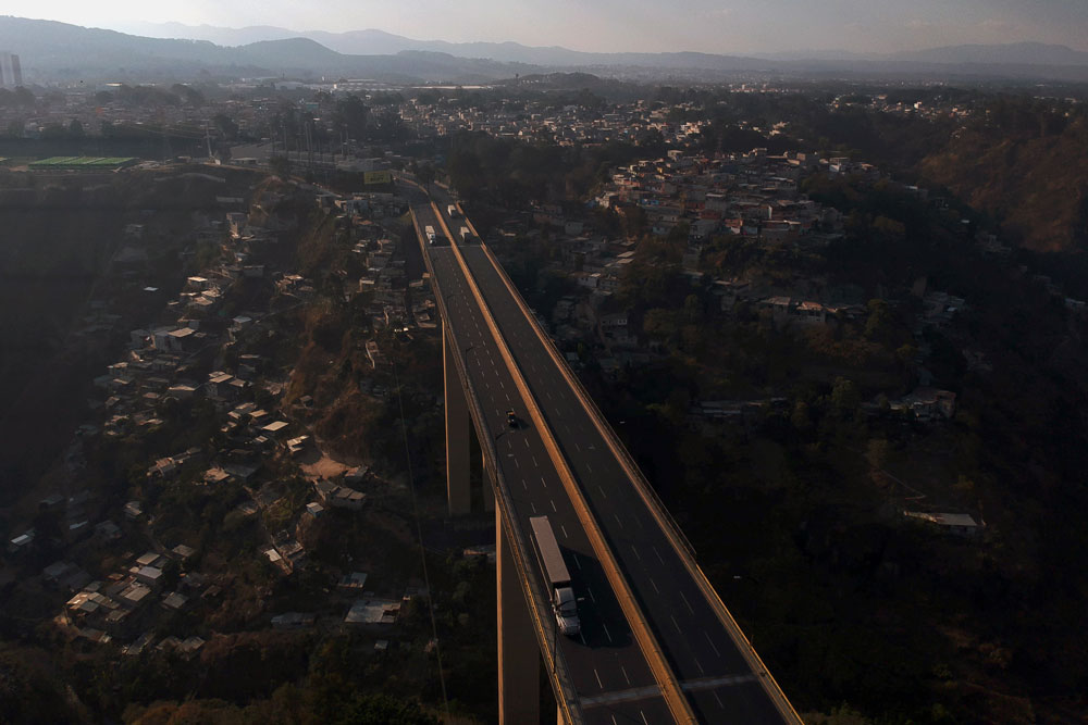 The Incienso Bridge in Guatemala City on March 24.