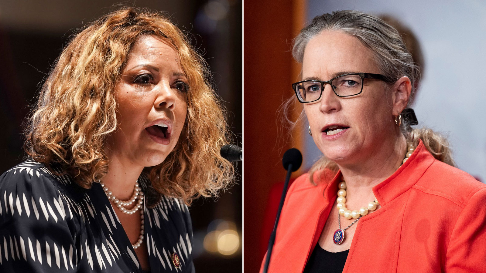 Rep. Lucy McBath, left, and Rep. Carolyn Bourdeaux, right.