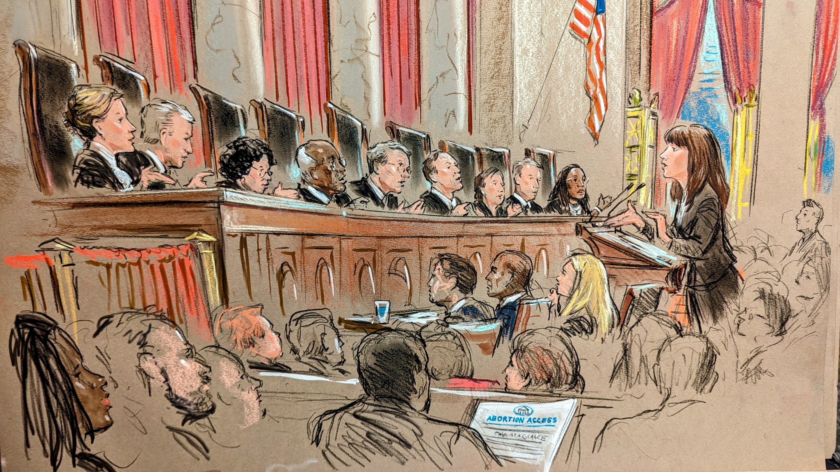 Elizabeth Prelogar, US solicitor general, argues before the US Supreme Court.