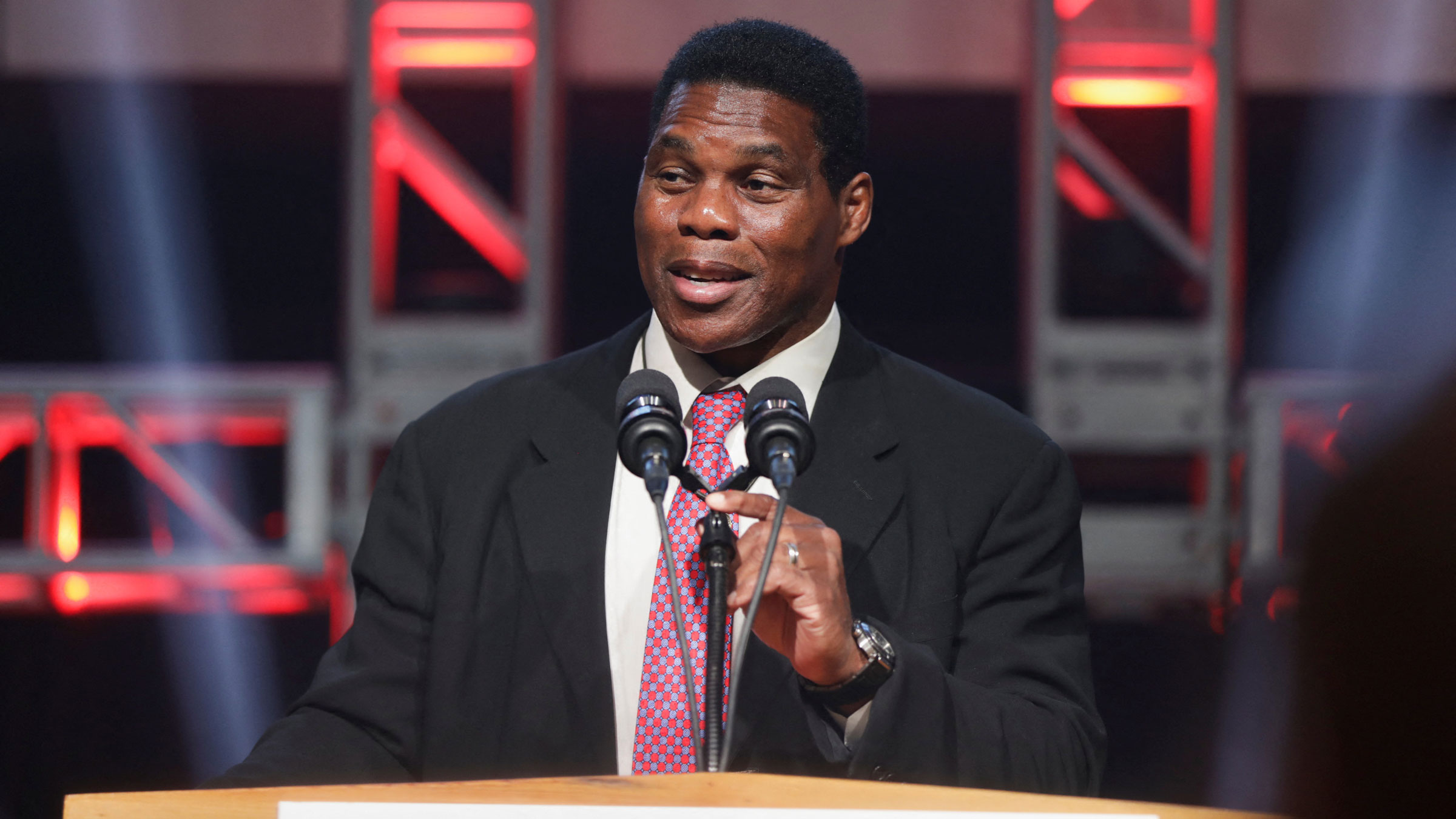 Herschel Walker speaks during his election night party in Atlanta on Tuesday.
