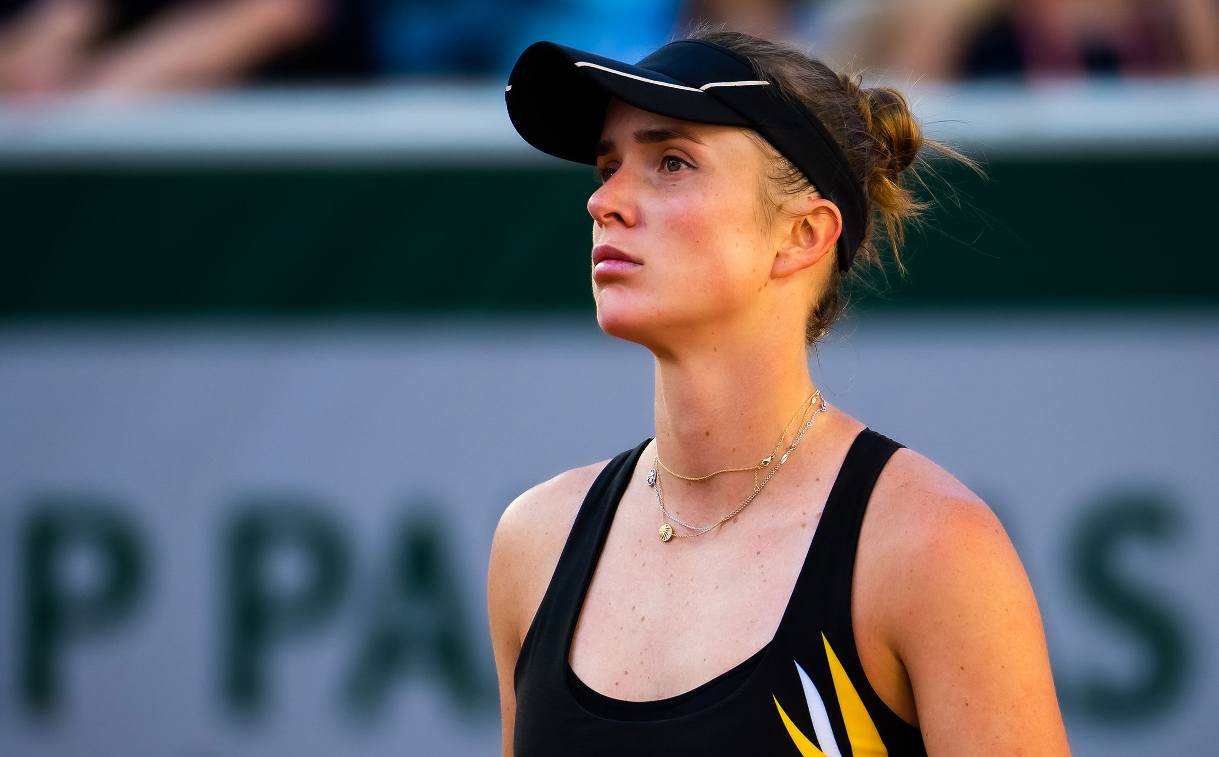 Elina Svitolina of Ukraine is pictured during her match against Daria Kasatkina in Paris on on June 4. 