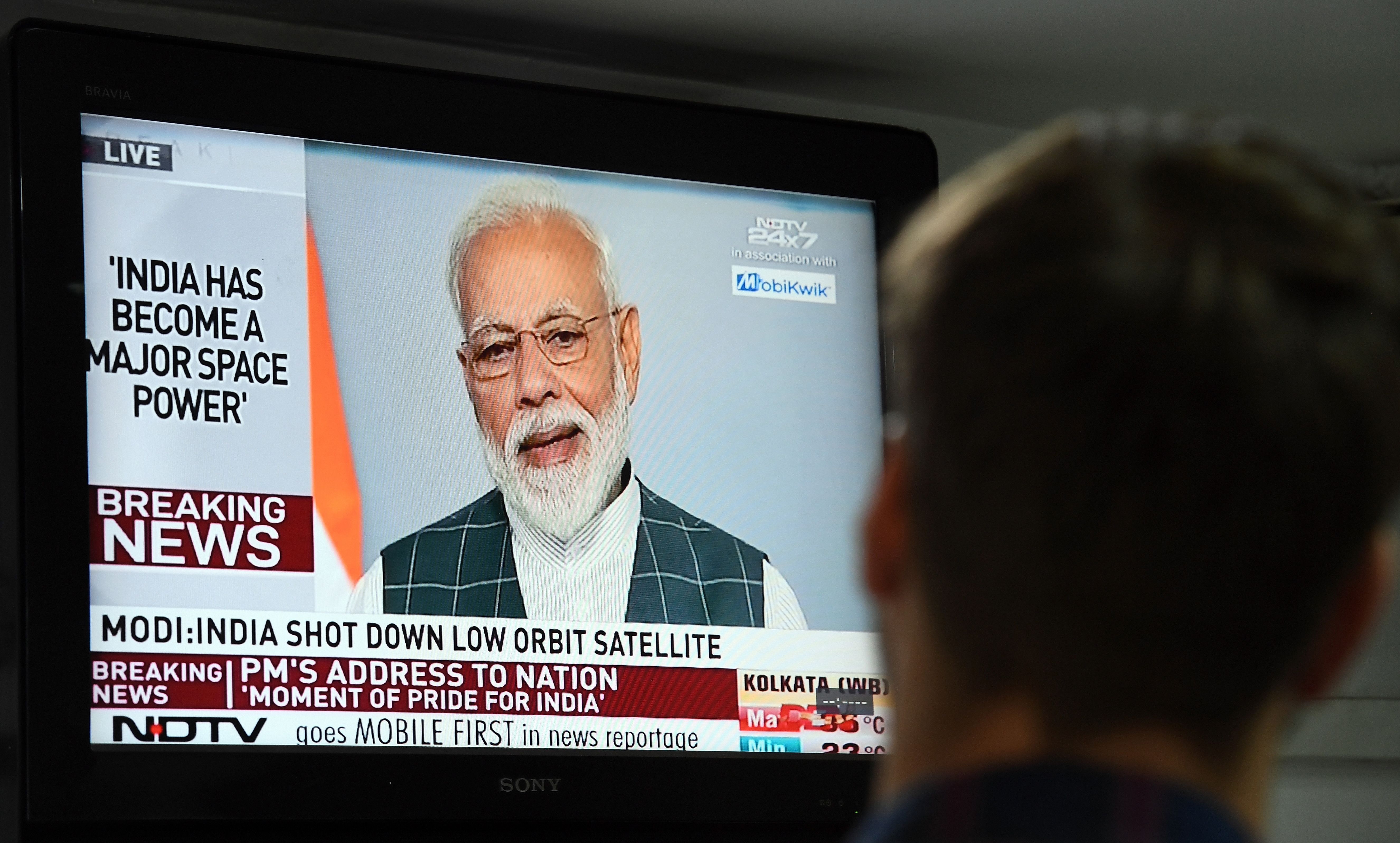 India on March 27 destroyed a low-orbiting satellite in a missile test that had put the country in the space 'super league', Prime Minister Narendra Modi said. 