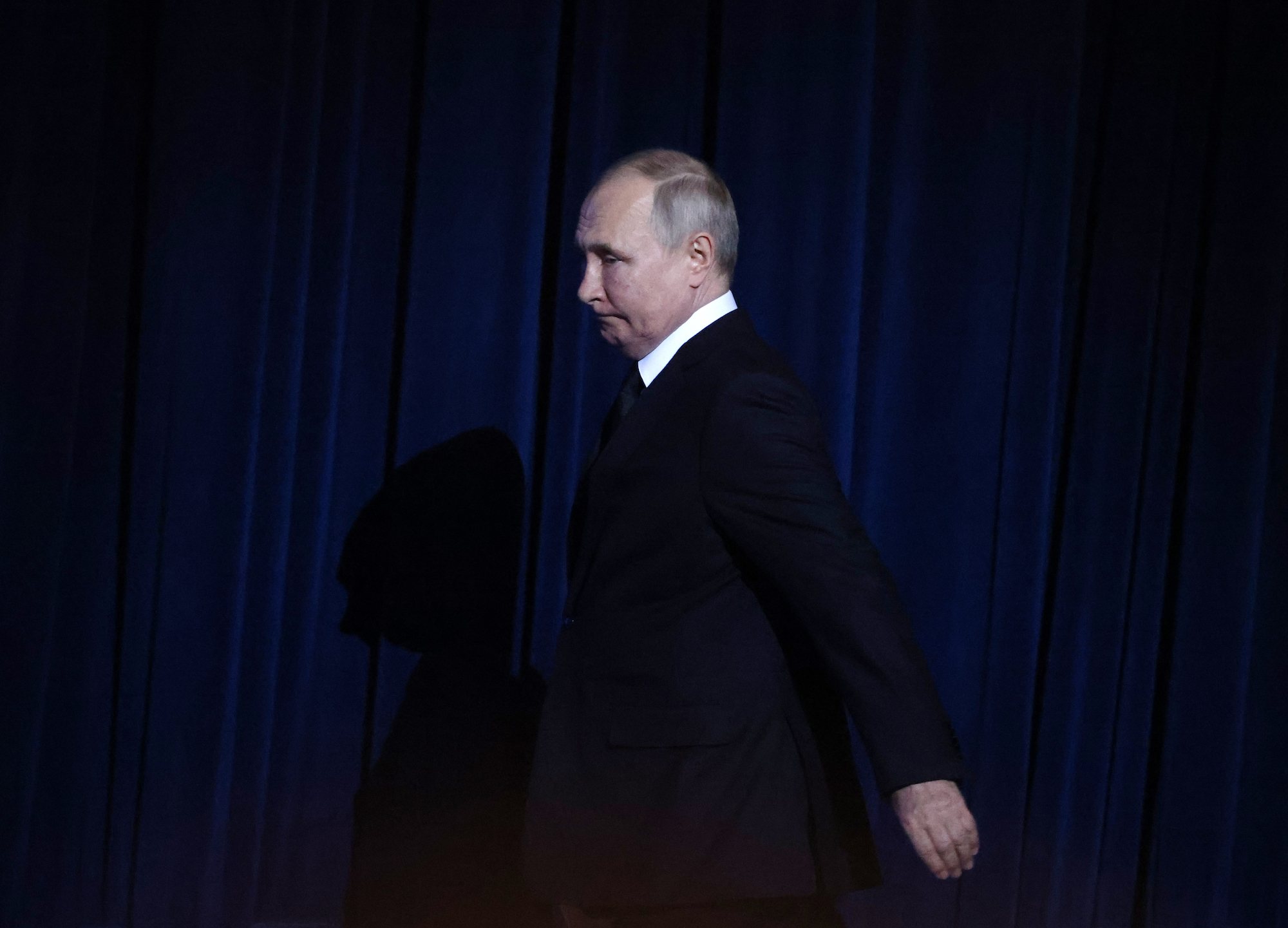 Russian President Vladimir Putin attends an event at the Kremlin, on February 9 in Moscow.