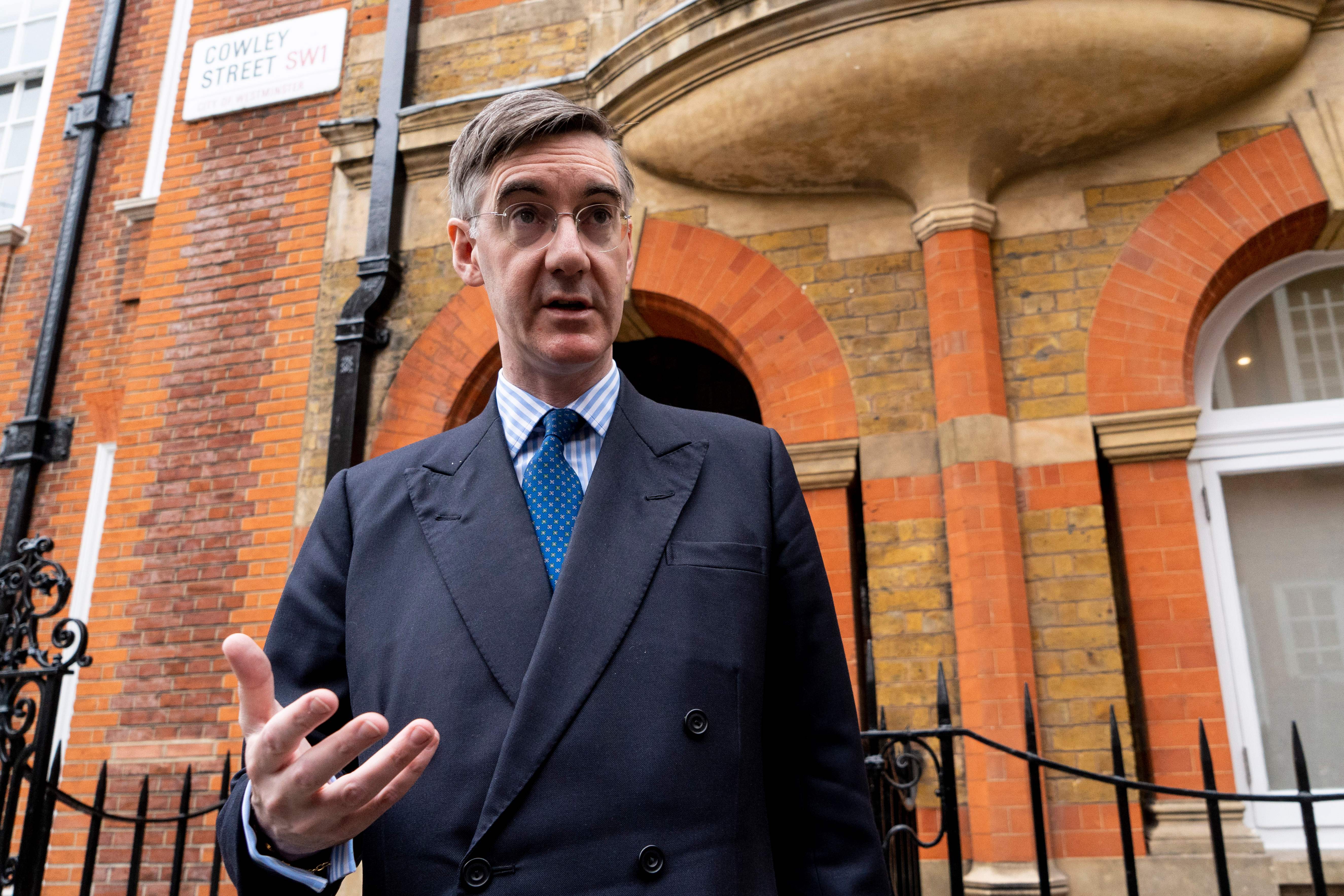 British Conservative MP Jacob Rees-Mogg, chair of the pro-Brexit European Research Group.