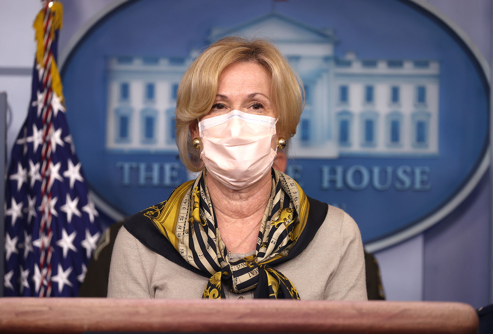 Dr. Deborah Birx speaks during a coronavirus task force briefing at the White House on November 19.