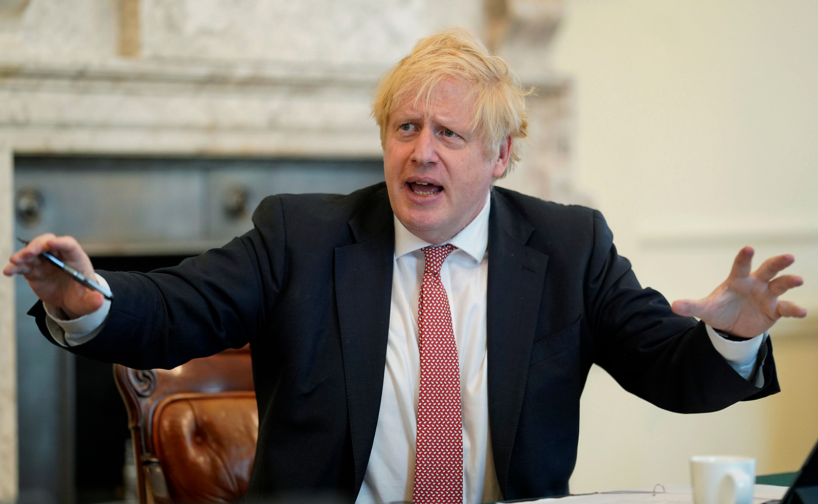 Britain's Prime Minister Boris Johnson chairs his first digital Cabinet meeting on Thursday since returning to work after contracting coronavirus and the birth of his new son.