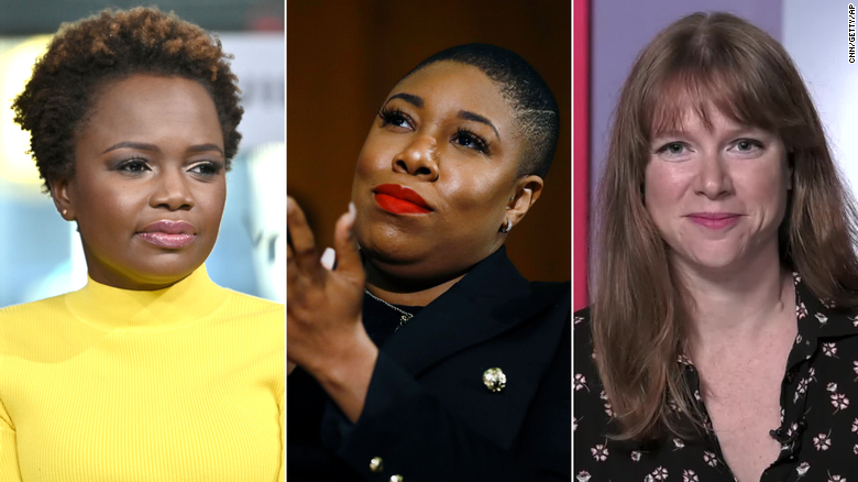 From left: Karine Jean-Pierre, Symone Sanders, and Kate Bedingfield.