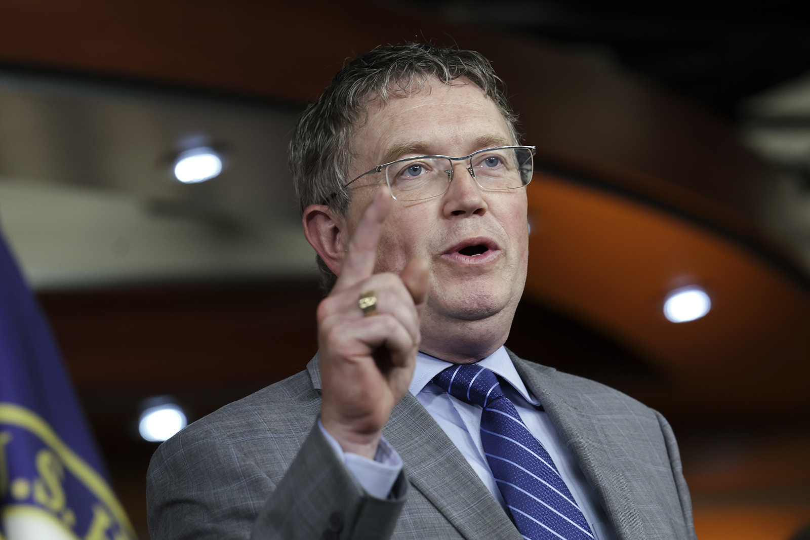 U.S. Rep. Thomas Massie (R-KY) at a House Second Amendment Caucus press conference at the U.S. Capitol on June 08, 2022.