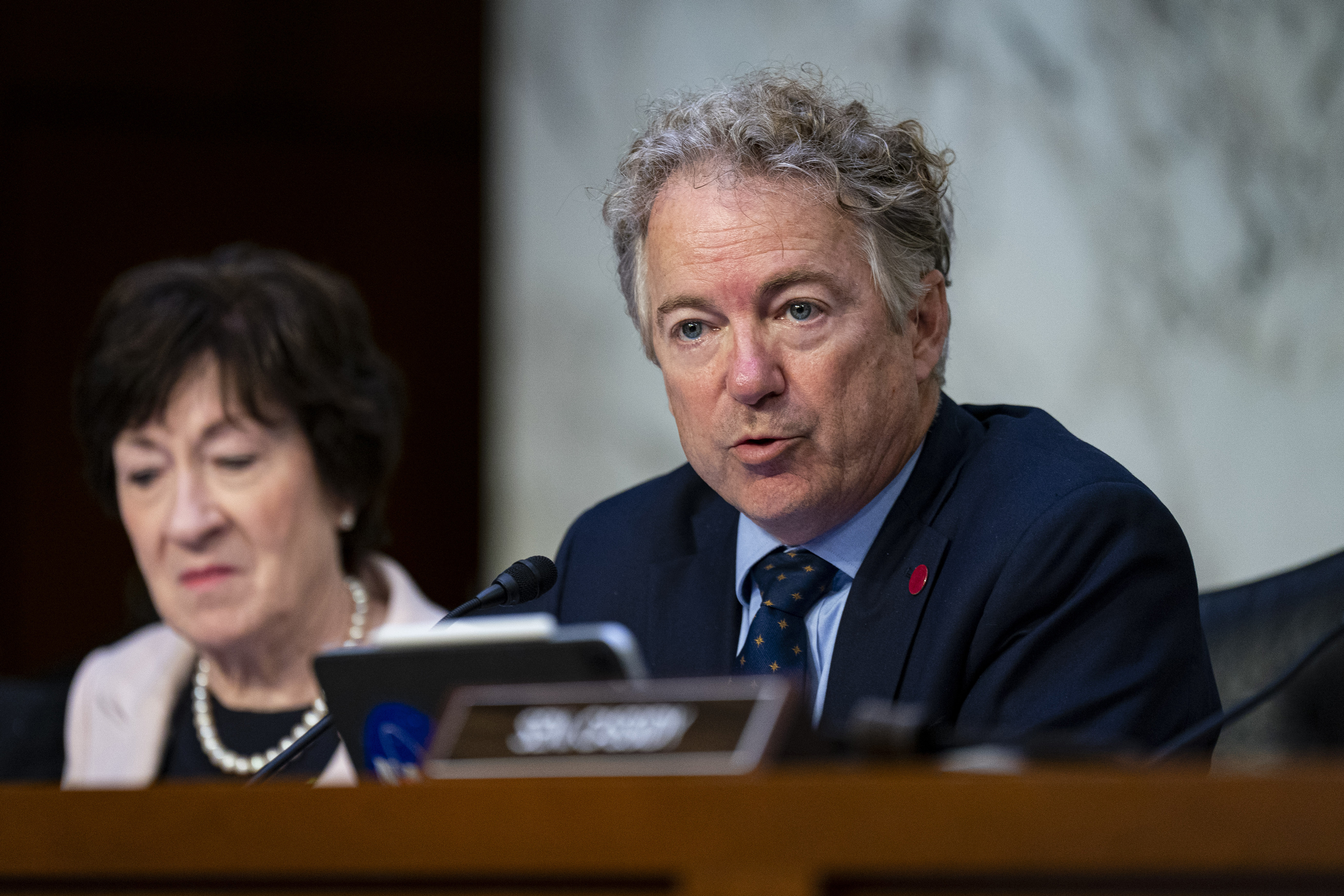 Senator Rand Paul during a Senate Health, Education, Labor, and Pensions Committee hearing in Washington, DC, on May 10.