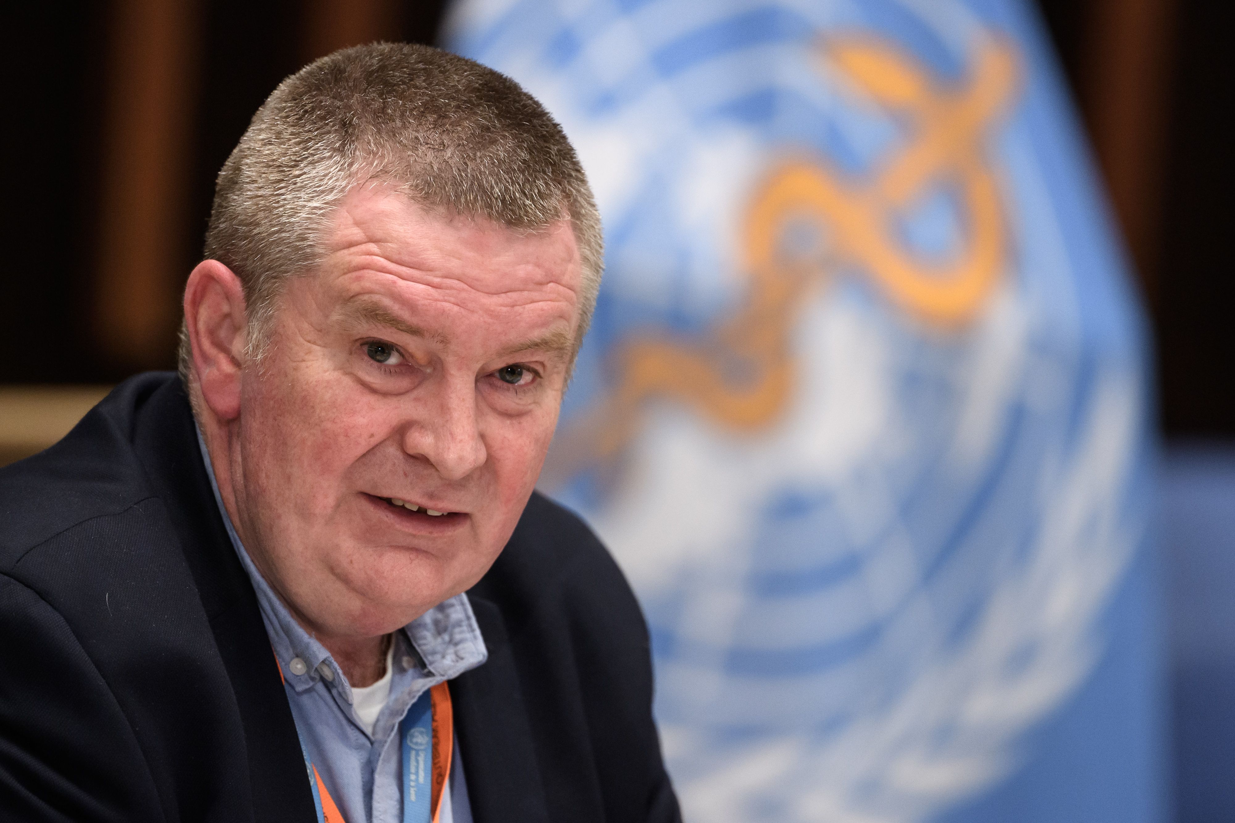 WHO Health Emergencies Programme Director Michael Ryan attends a press conference on July 3 at the WHO headquarters in Geneva, Switzerland. 