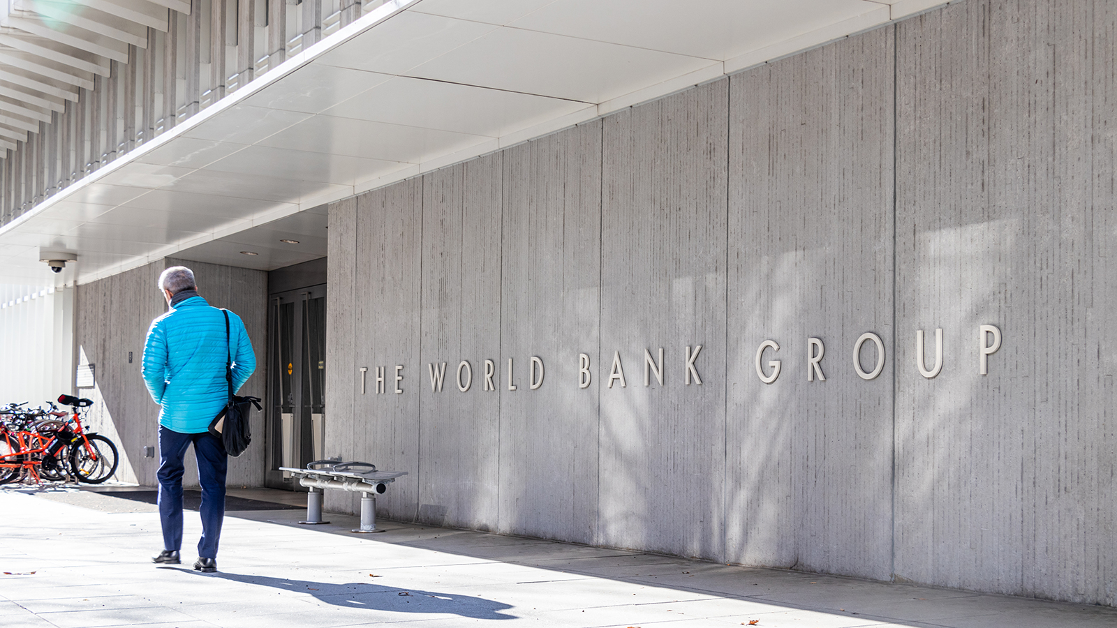 A file photo of the World Bank headquarters in Washington.