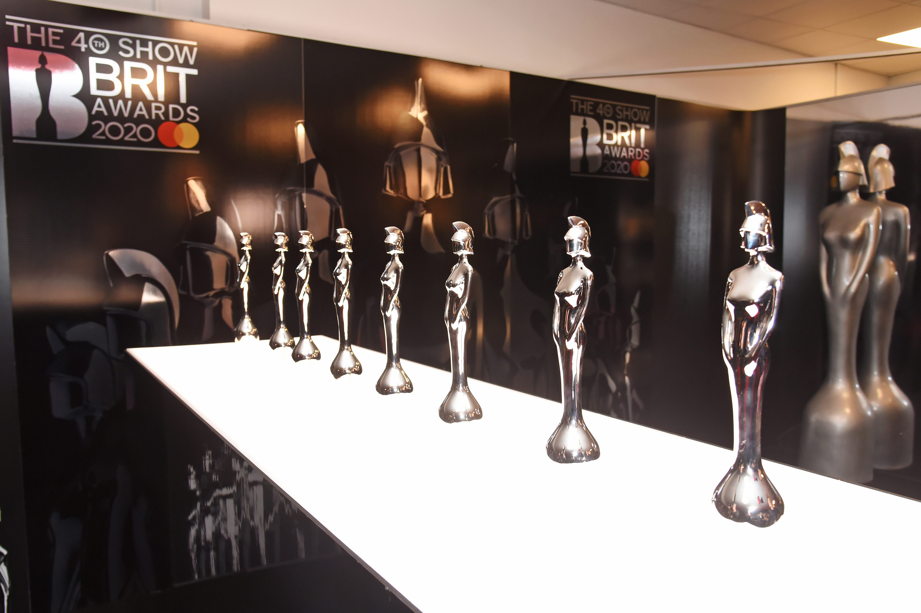 A general view of the winners room is seen at The BRIT Awards 2020 at The O2 Arena on February 18, 2020 in London.